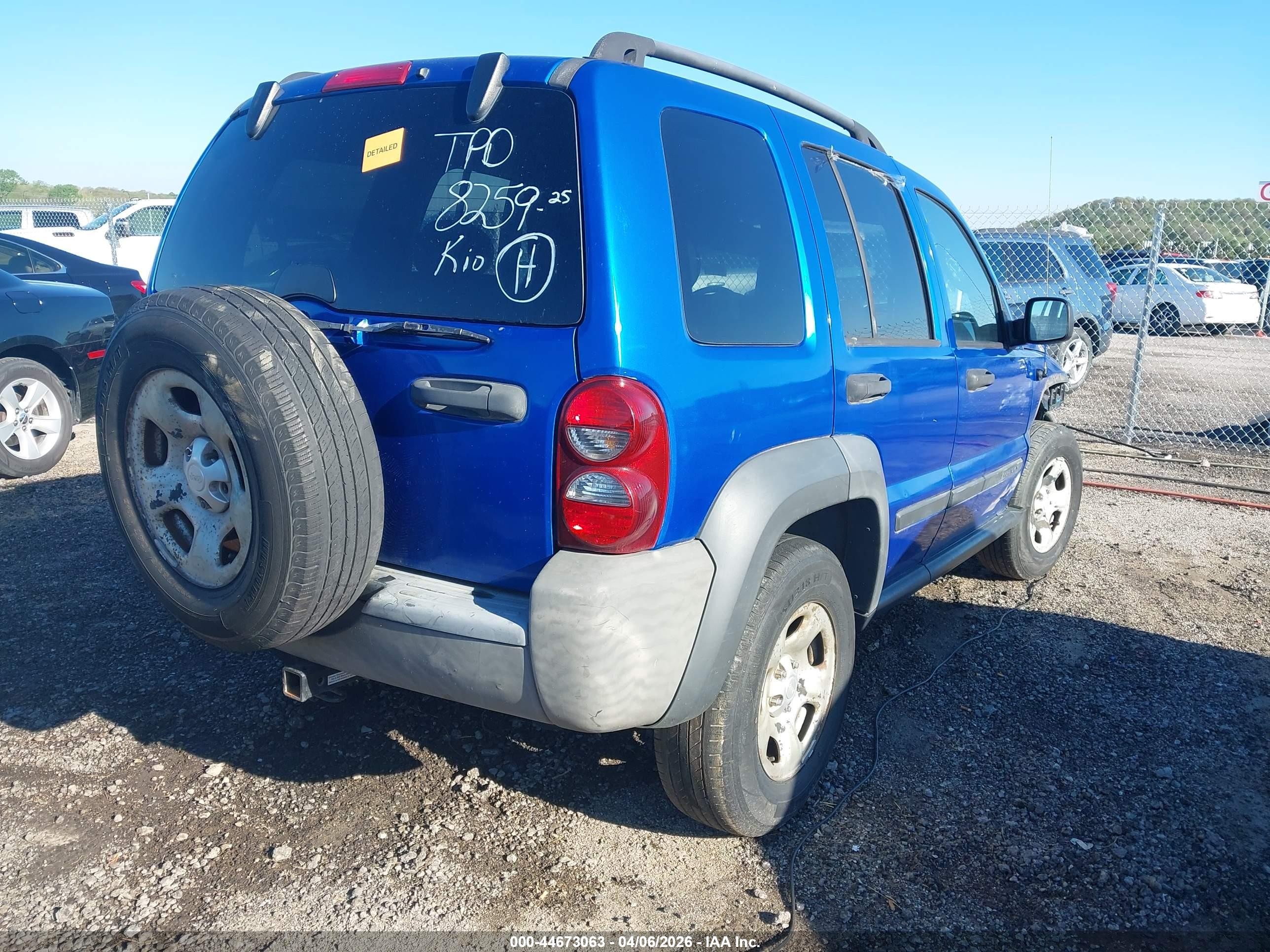2006 Jeep Liberty Sport Синий vin: 1J4GL48K36W181579