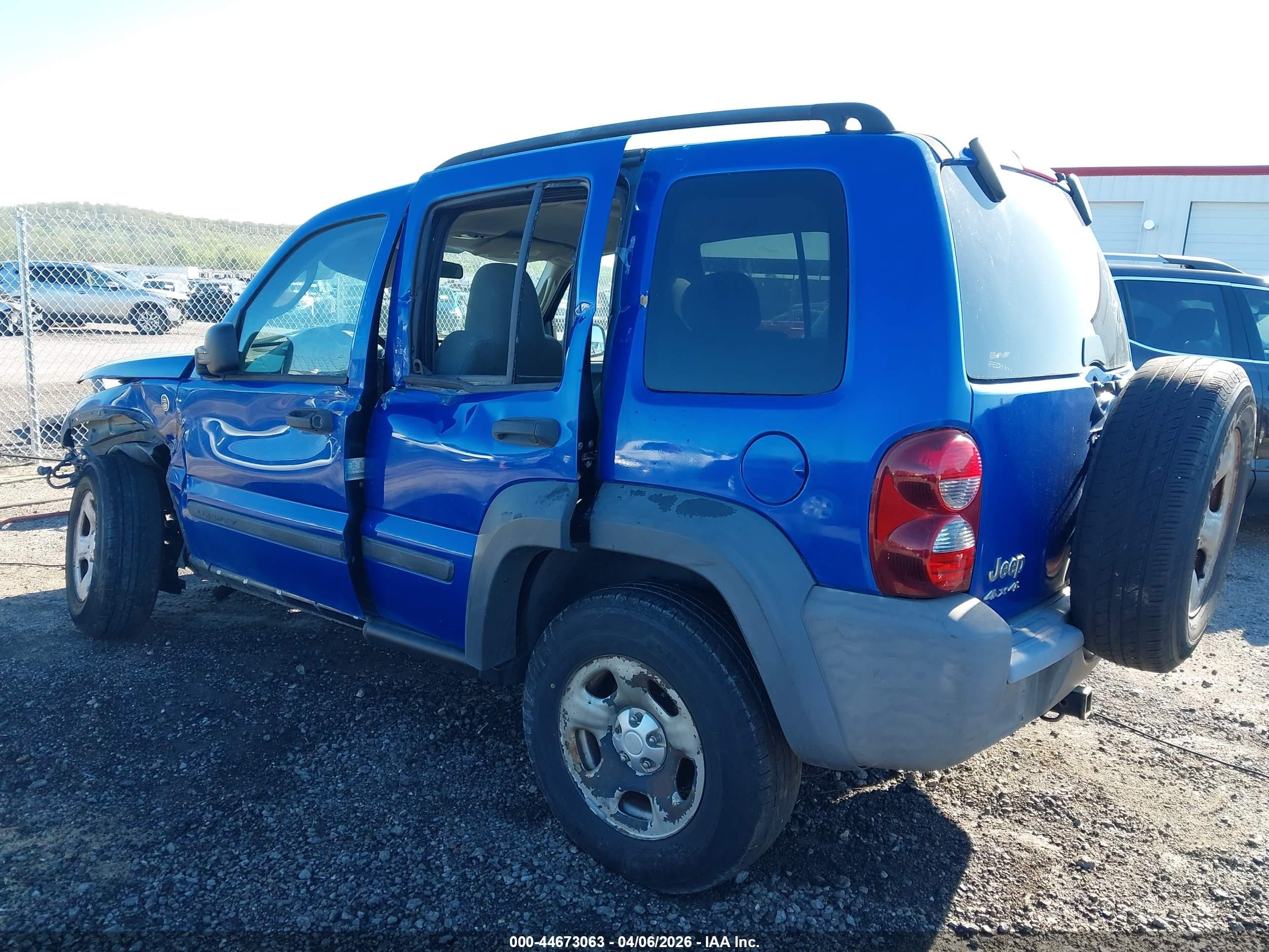 2006 Jeep Liberty Sport Синий vin: 1J4GL48K36W181579