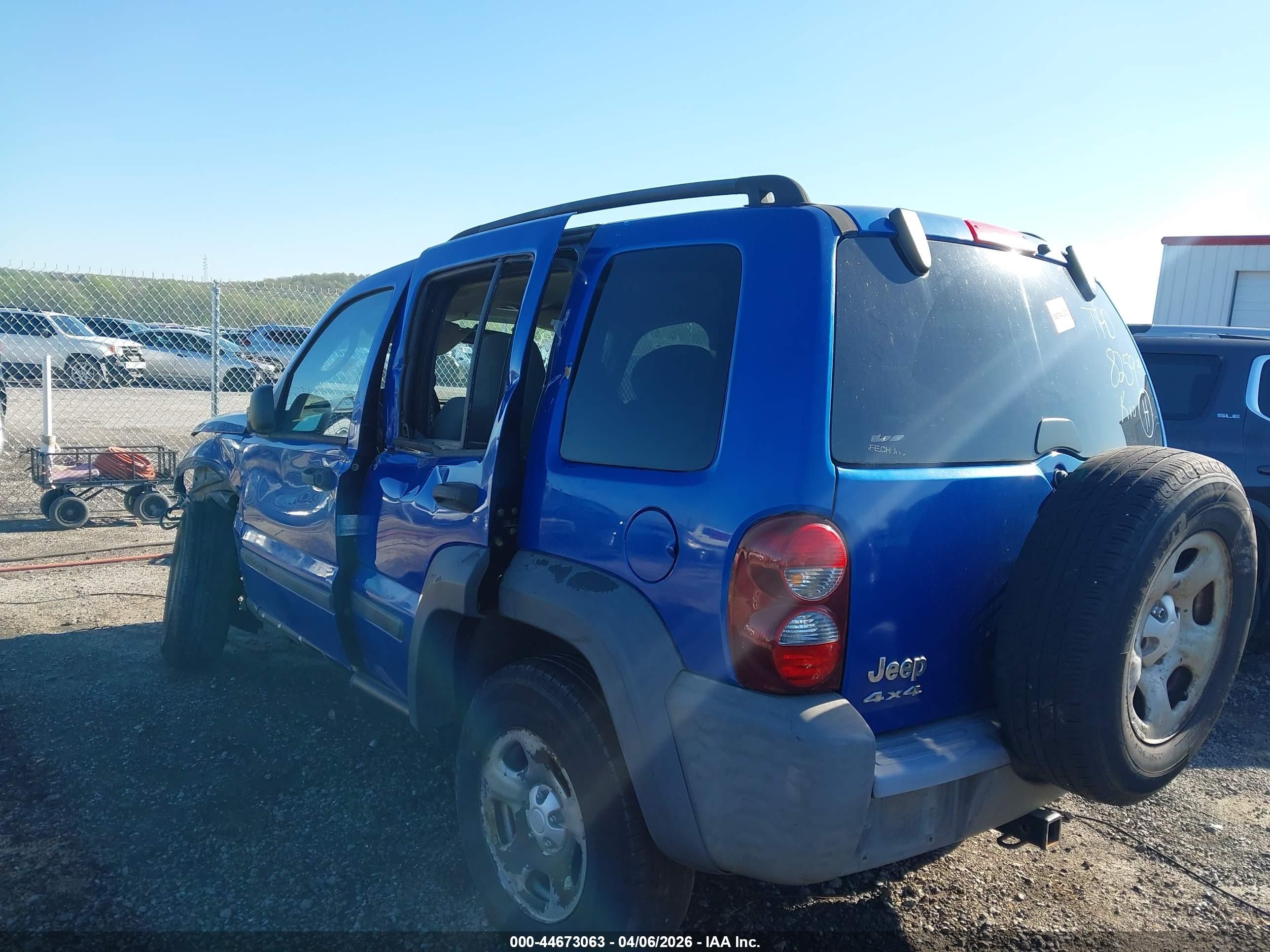 2006 Jeep Liberty Sport Синий vin: 1J4GL48K36W181579
