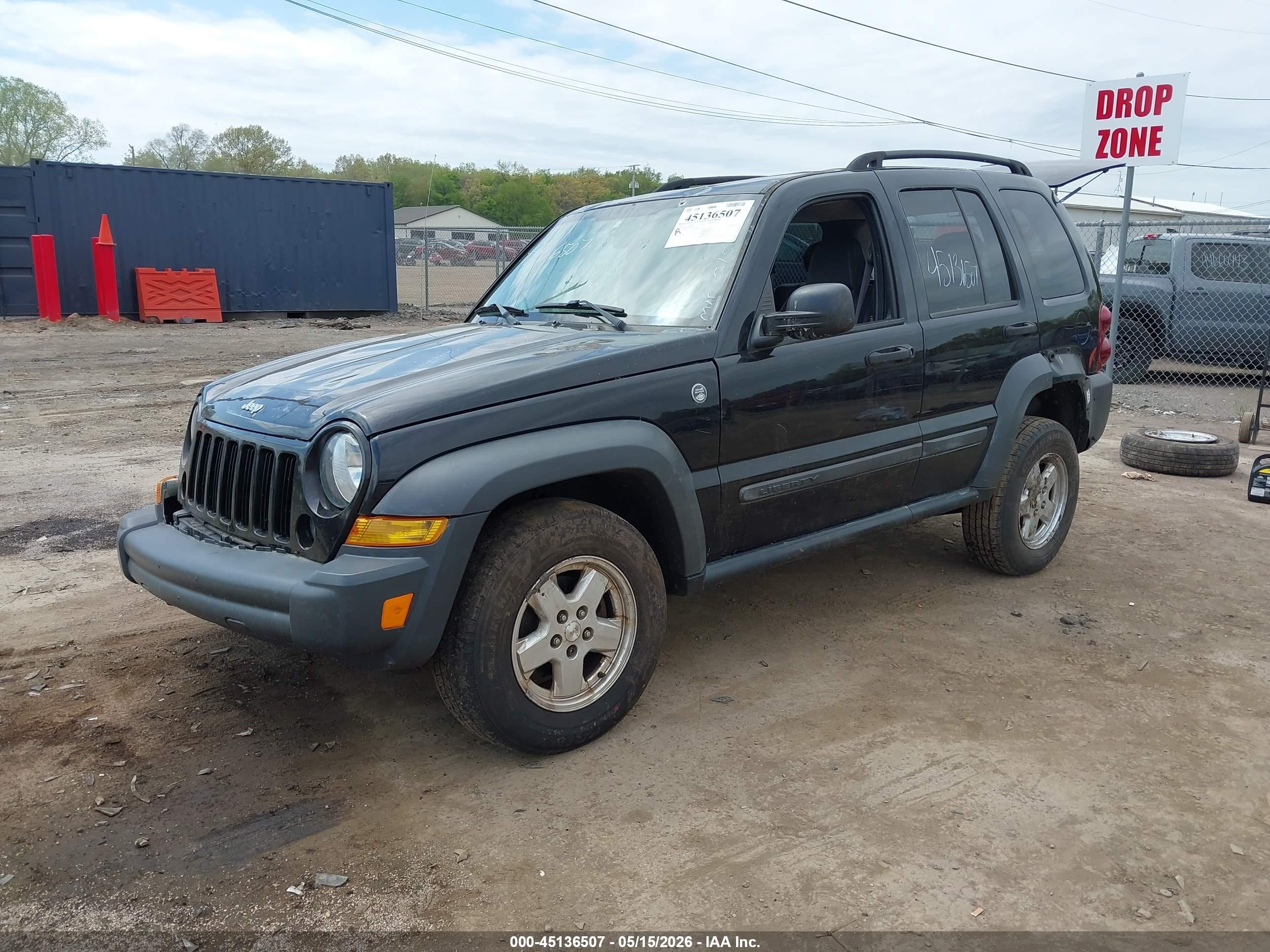 2006 Jeep Liberty Sport Black vin: 1J4GL48K36W259987