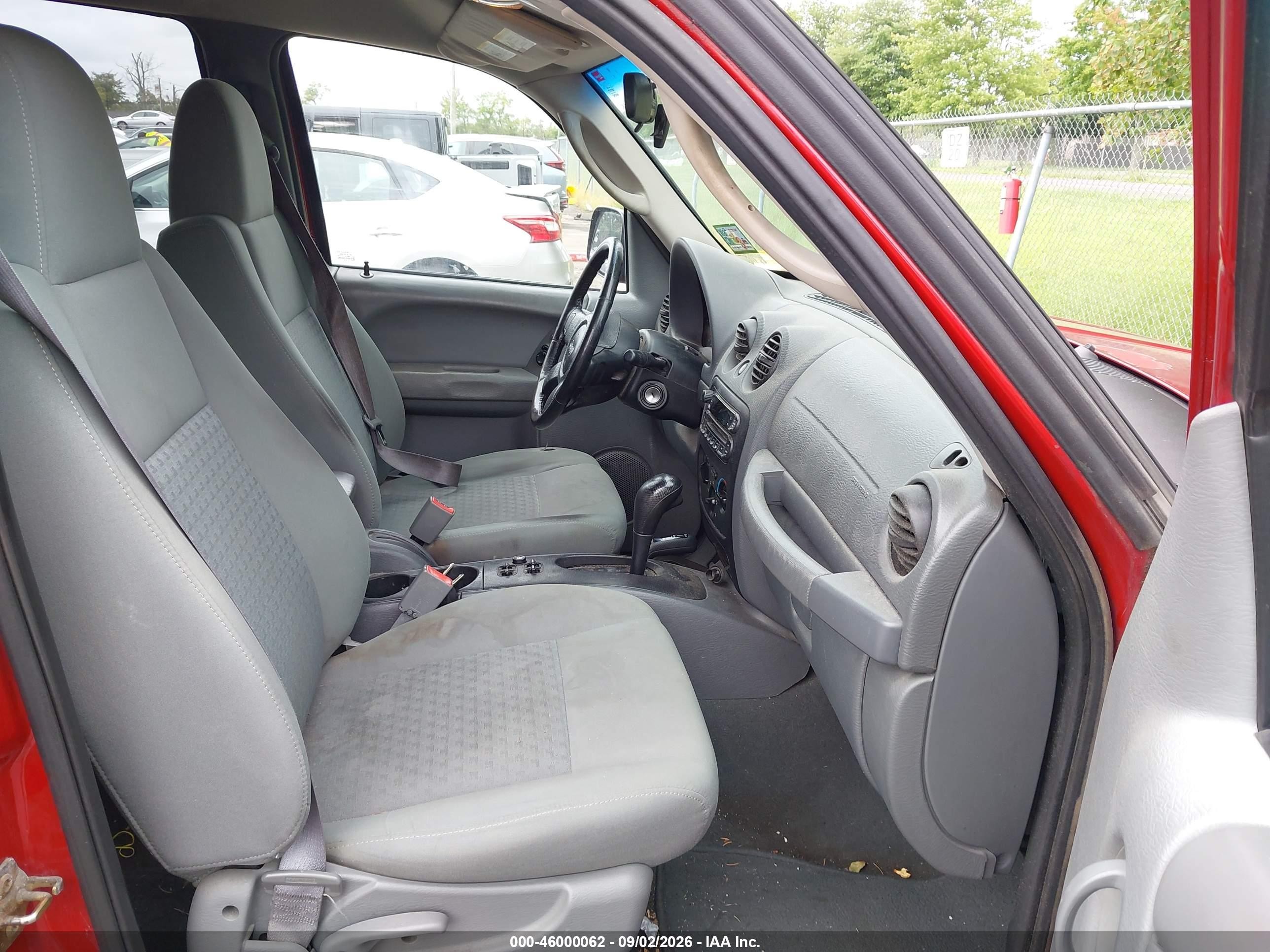 2007 Jeep Liberty Sport Red vin: 1J4GL48K37W522612