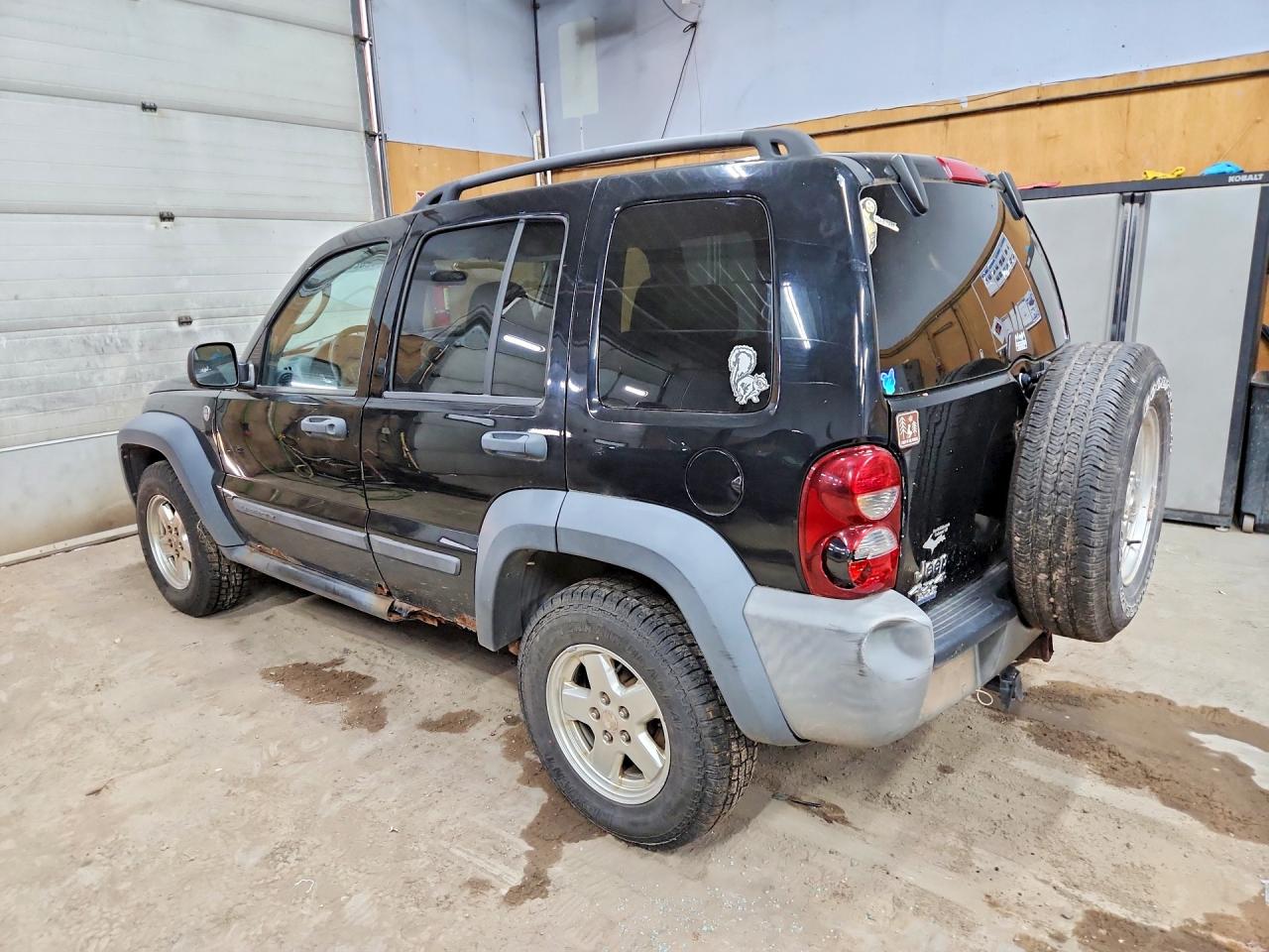 2007 Jeep Liberty Sport Black vin: 1J4GL48K37W710613