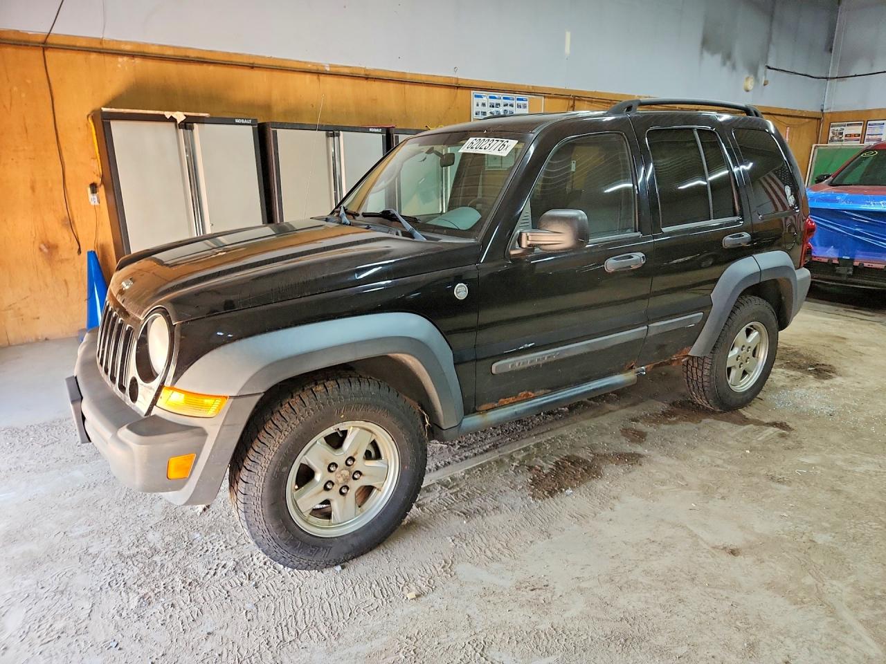 2007 Jeep Liberty Sport Black vin: 1J4GL48K37W710613