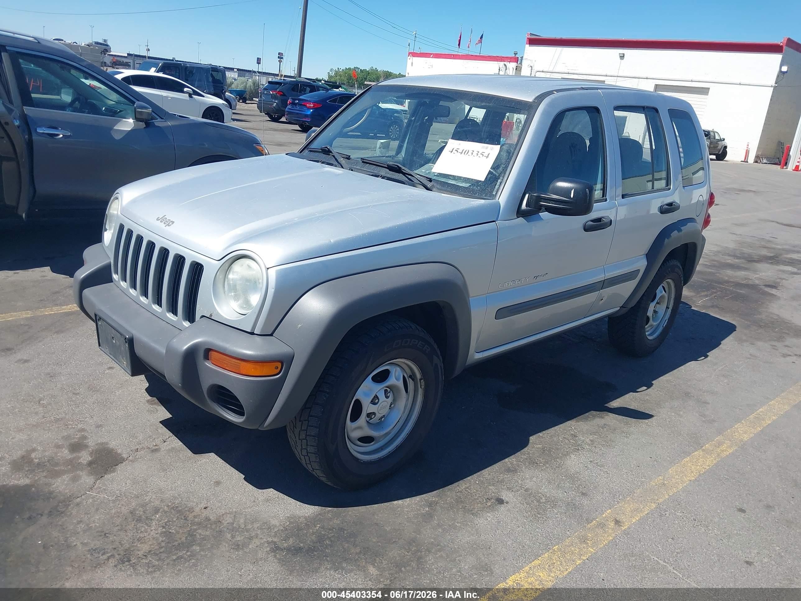 2002 Jeep Liberty Sport Silver vin: 1J4GL48K42W345805