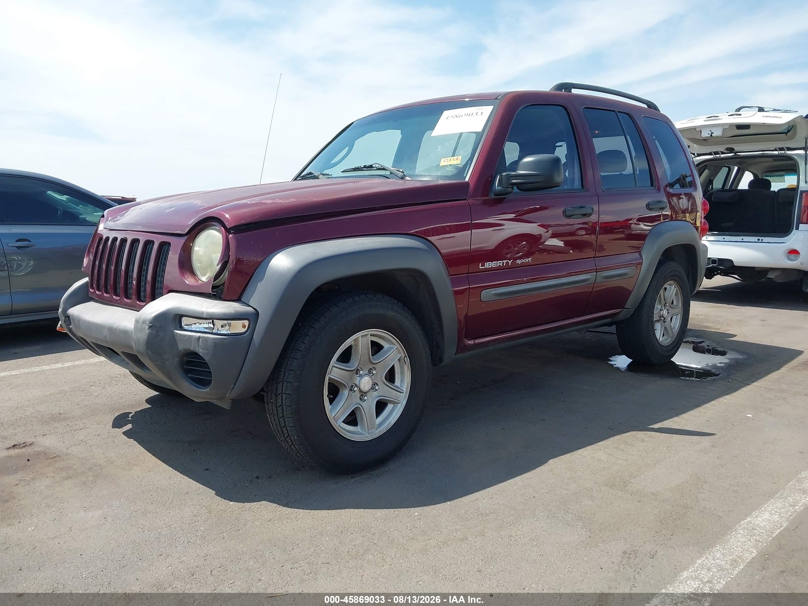2003 Jeep Liberty Sport Maroon vin: 1J4GL48K43W513721