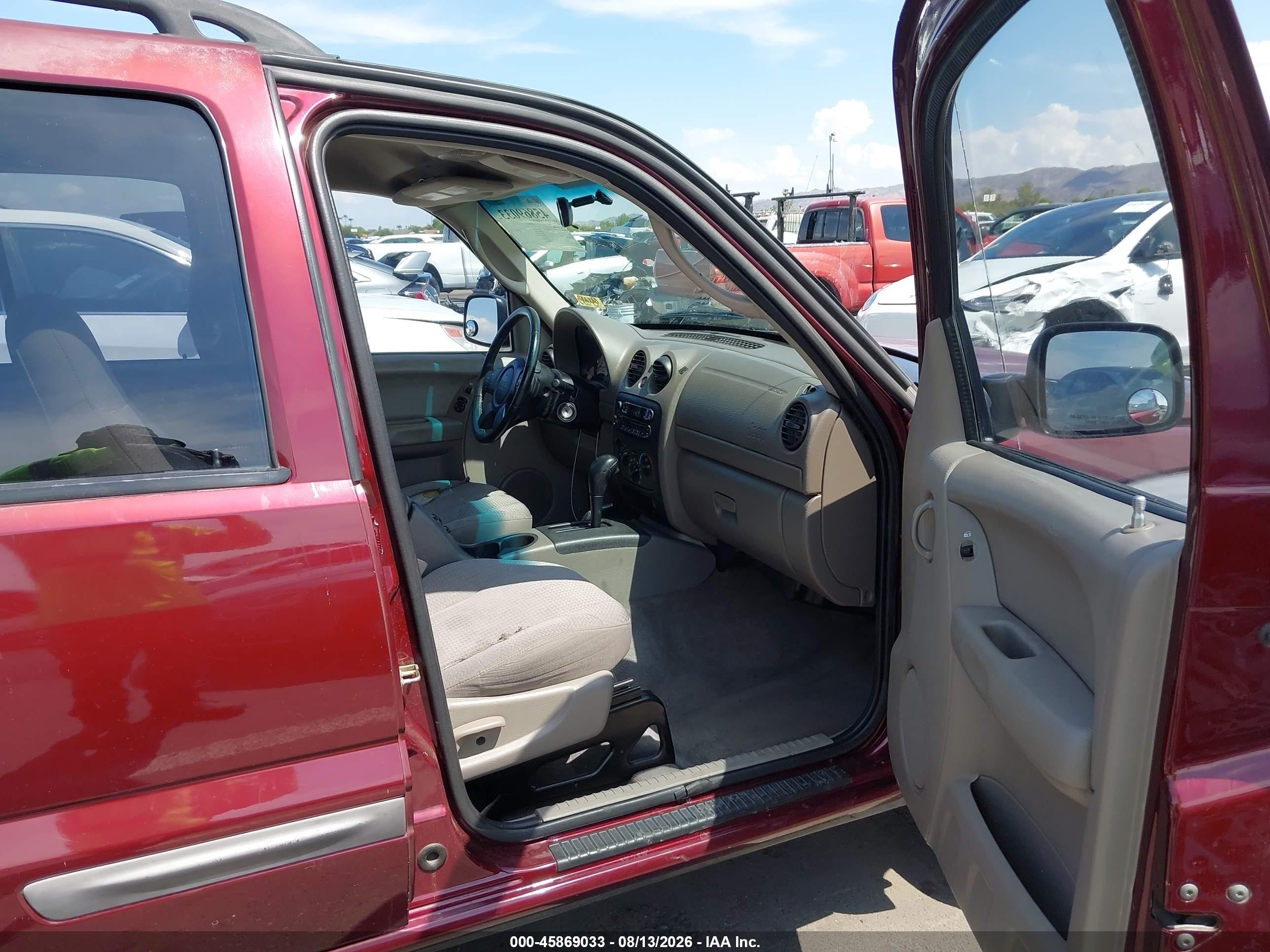 2003 Jeep Liberty Sport Maroon vin: 1J4GL48K43W513721