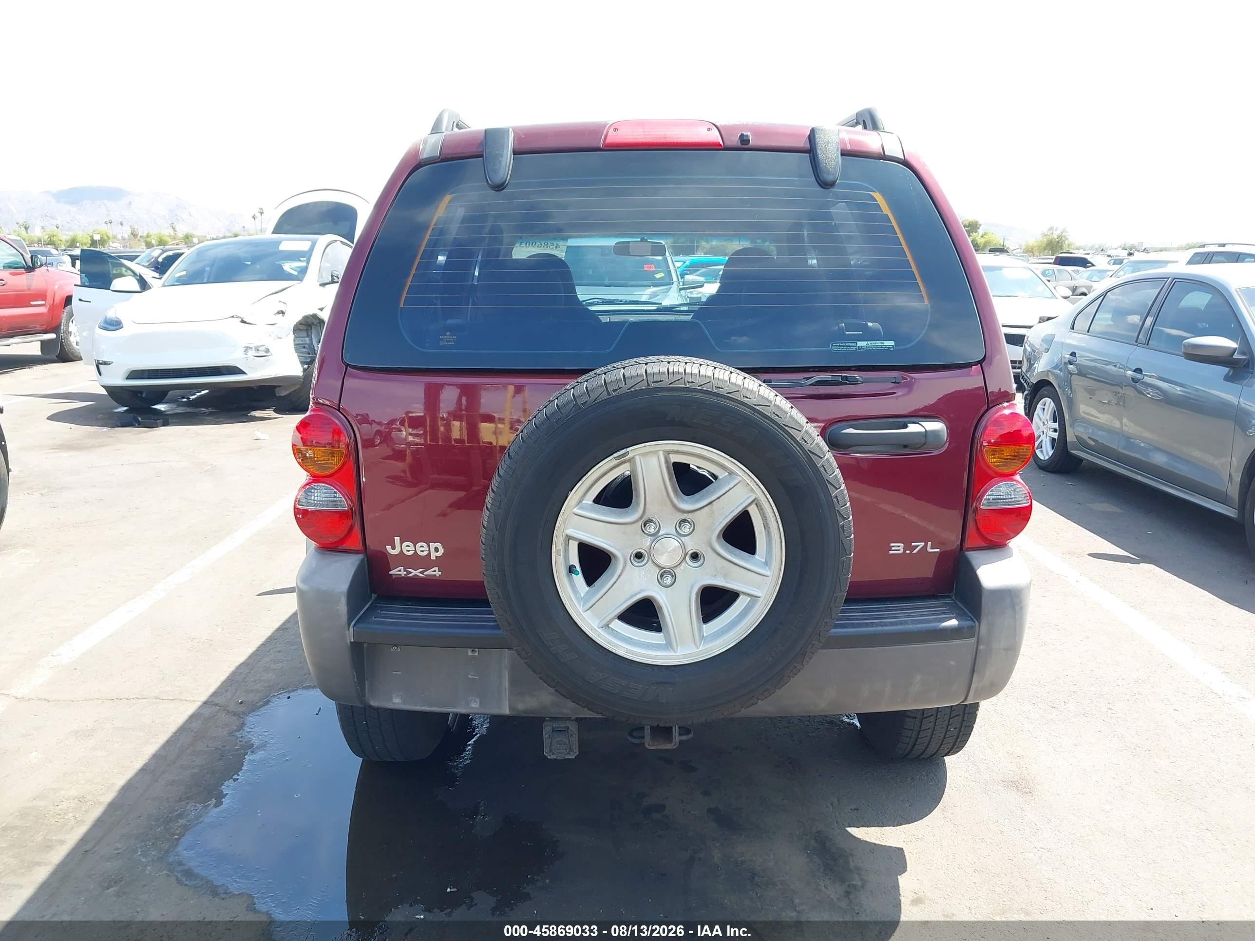 2003 Jeep Liberty Sport Maroon vin: 1J4GL48K43W513721