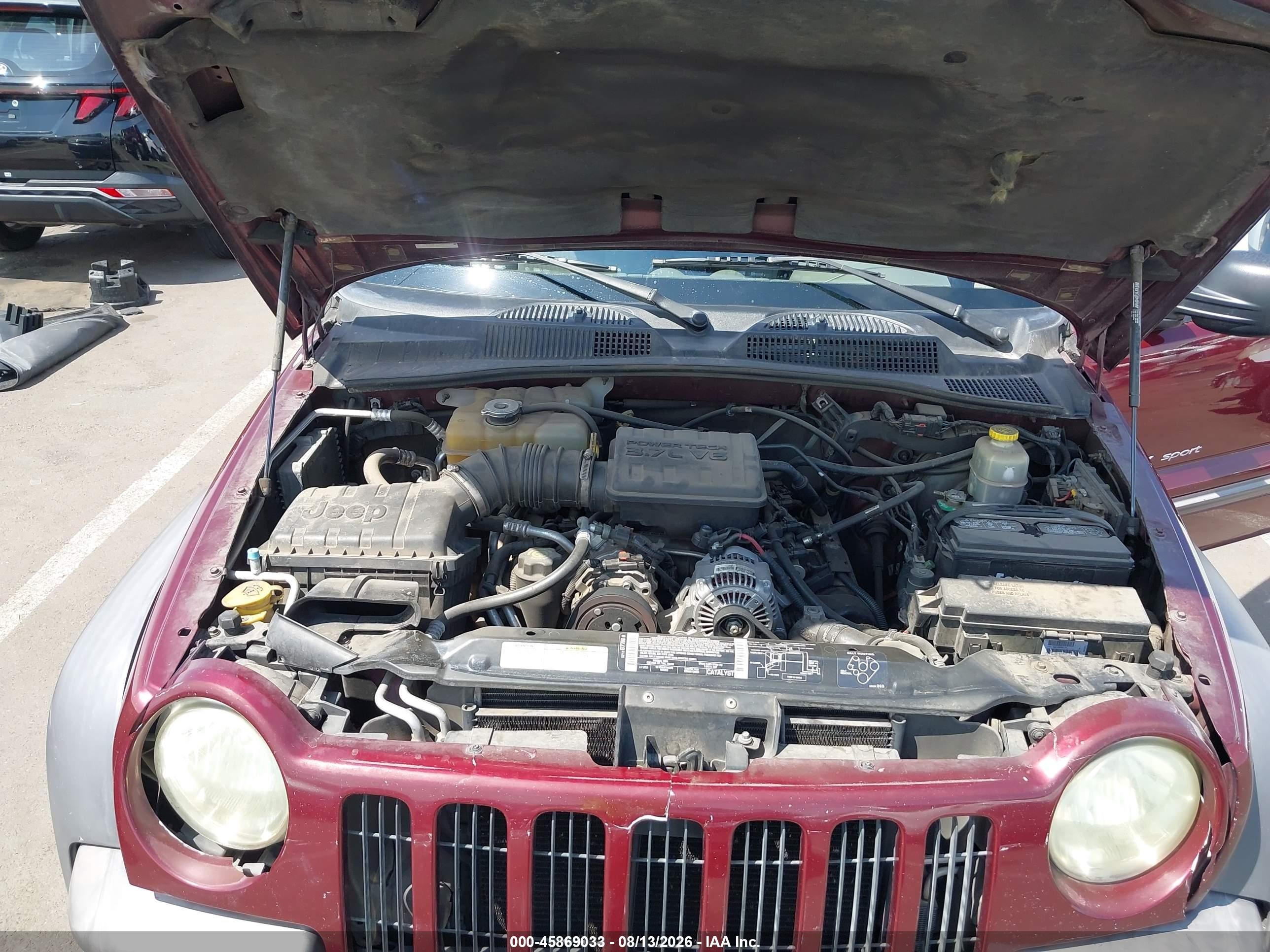 2003 Jeep Liberty Sport Maroon vin: 1J4GL48K43W513721