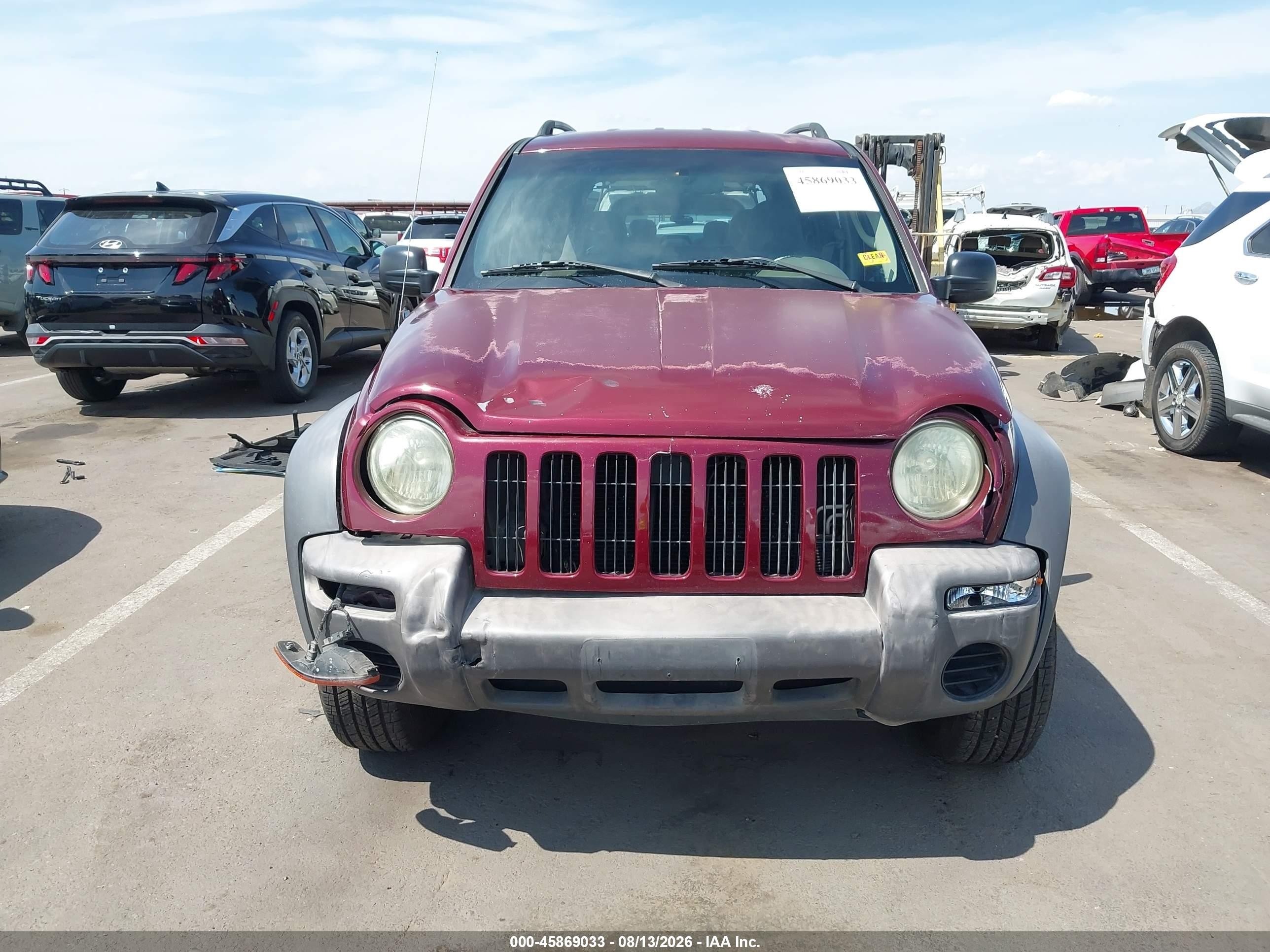 2003 Jeep Liberty Sport Maroon vin: 1J4GL48K43W513721