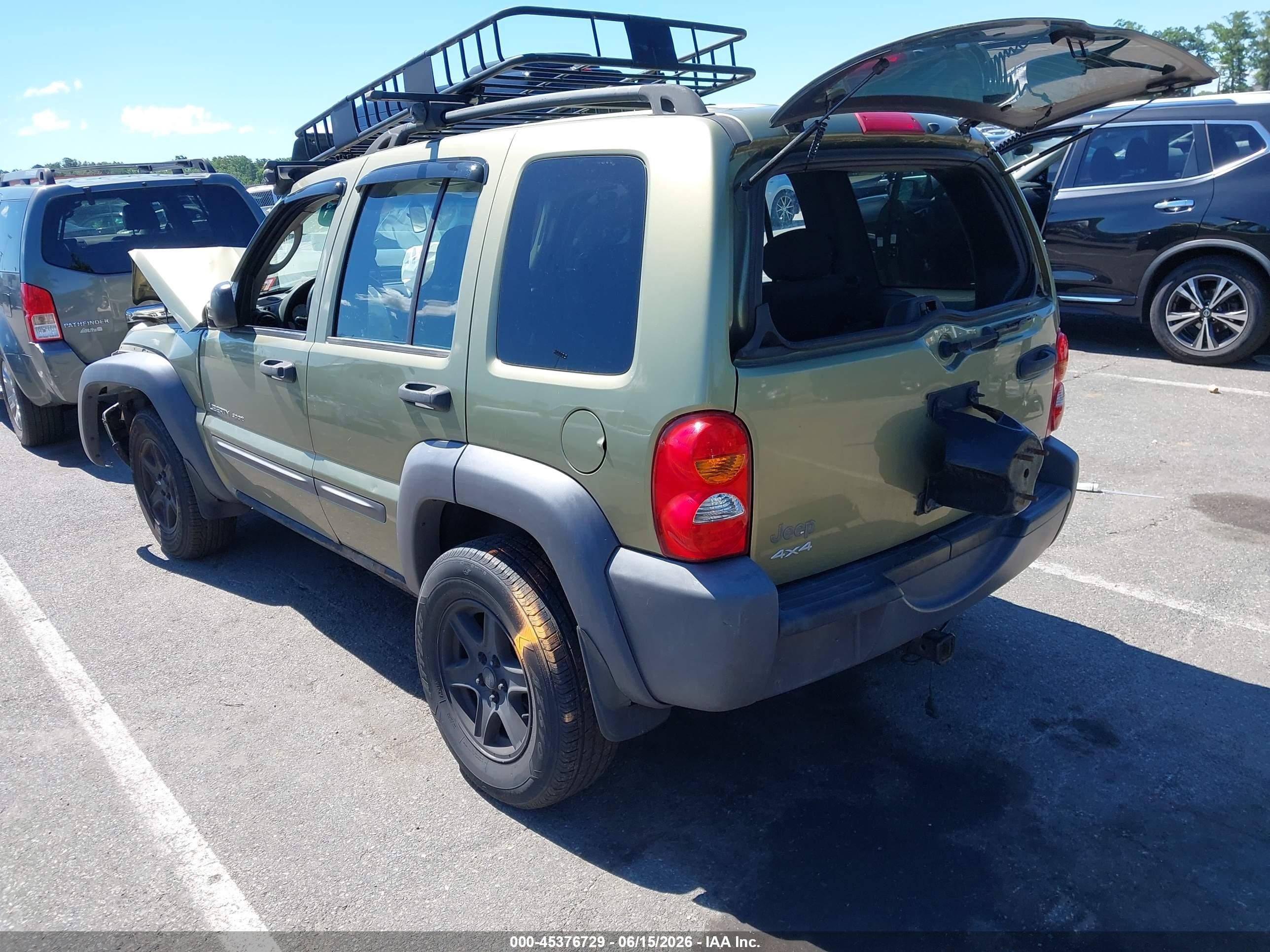 2003 Jeep Liberty Sport Green vin: 1J4GL48K43W625810
