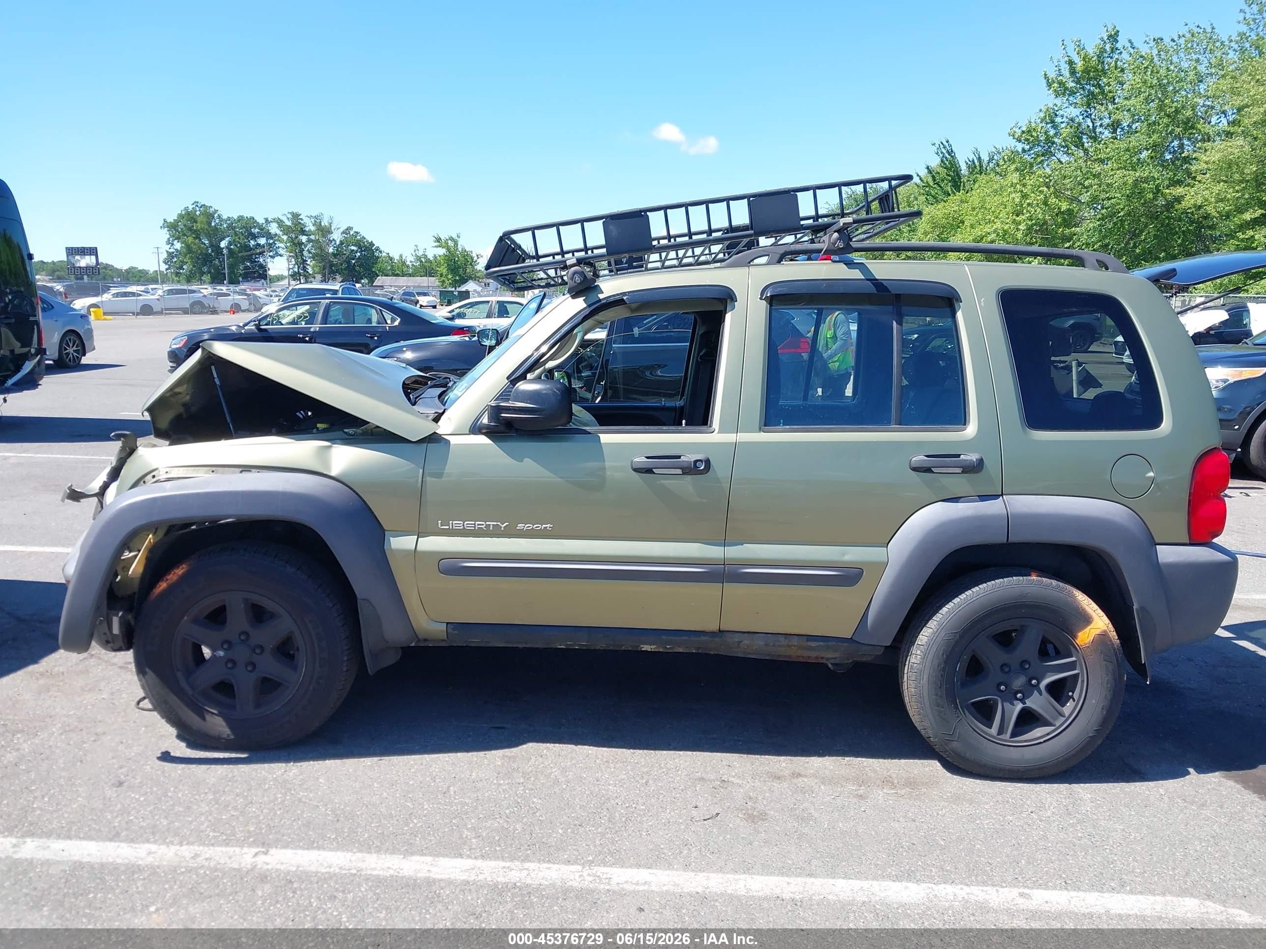 2003 Jeep Liberty Sport Green vin: 1J4GL48K43W625810