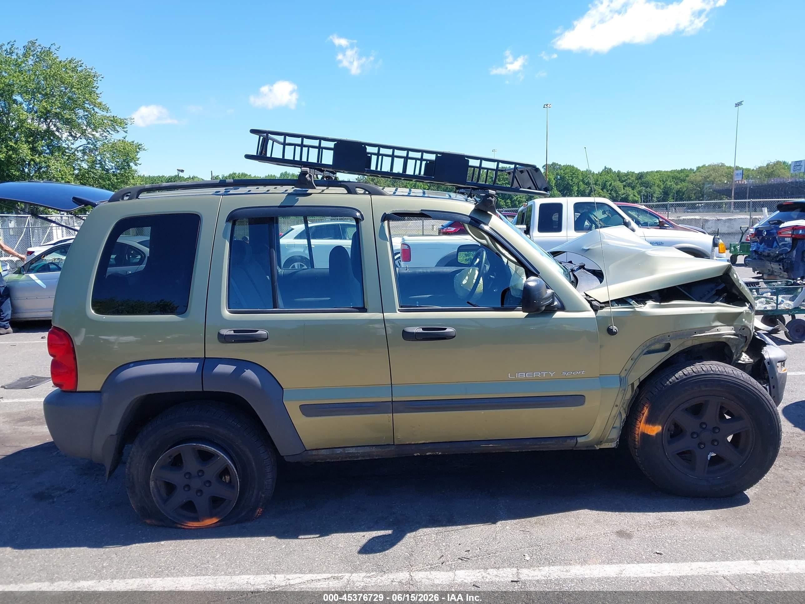 2003 Jeep Liberty Sport Green vin: 1J4GL48K43W625810