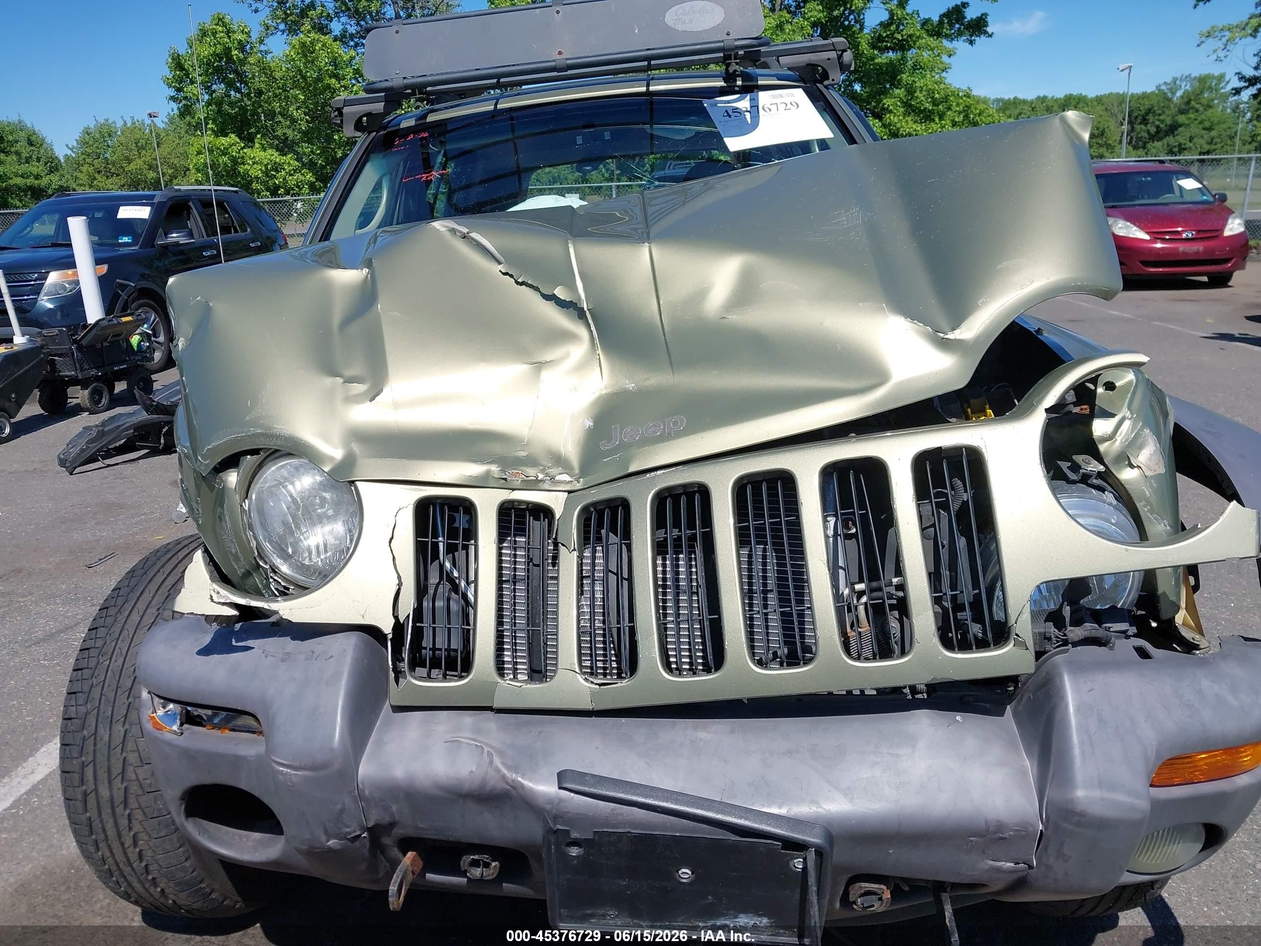 2003 Jeep Liberty Sport Green vin: 1J4GL48K43W625810