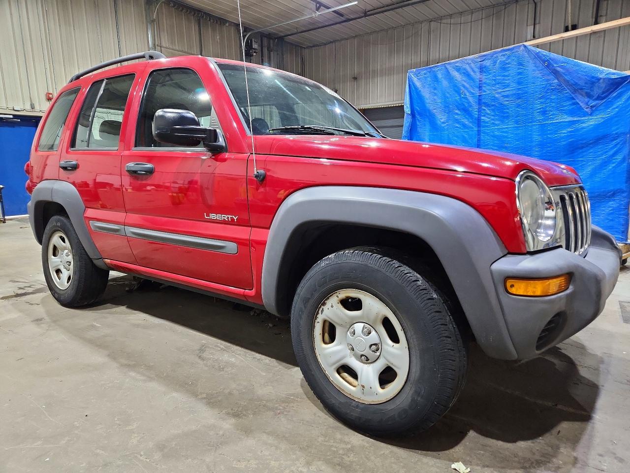 2004 Jeep Liberty Sport Red vin: 1J4GL48K44W132789