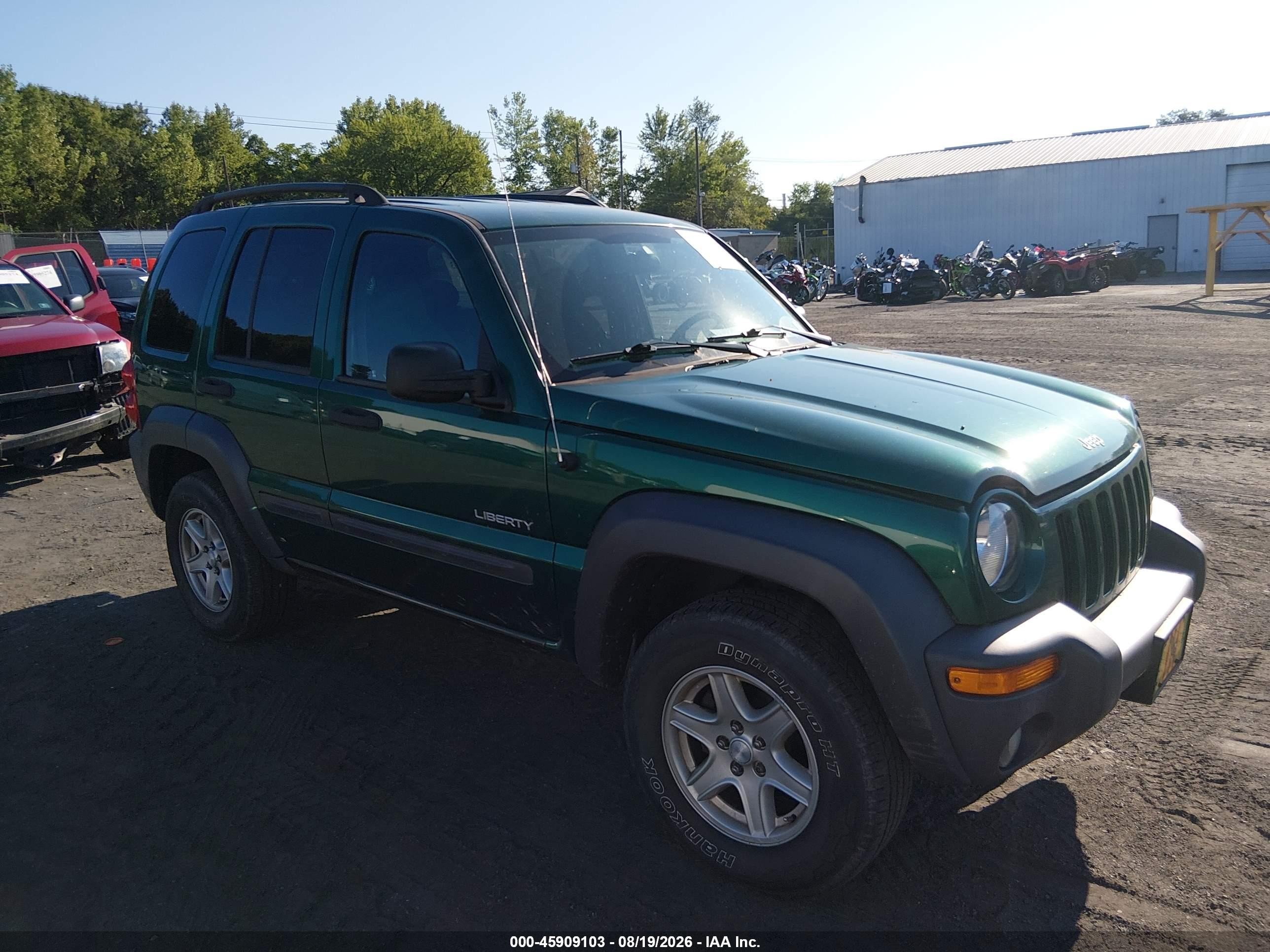 2004 Jeep Liberty Sport Green vin: 1J4GL48K44W192331