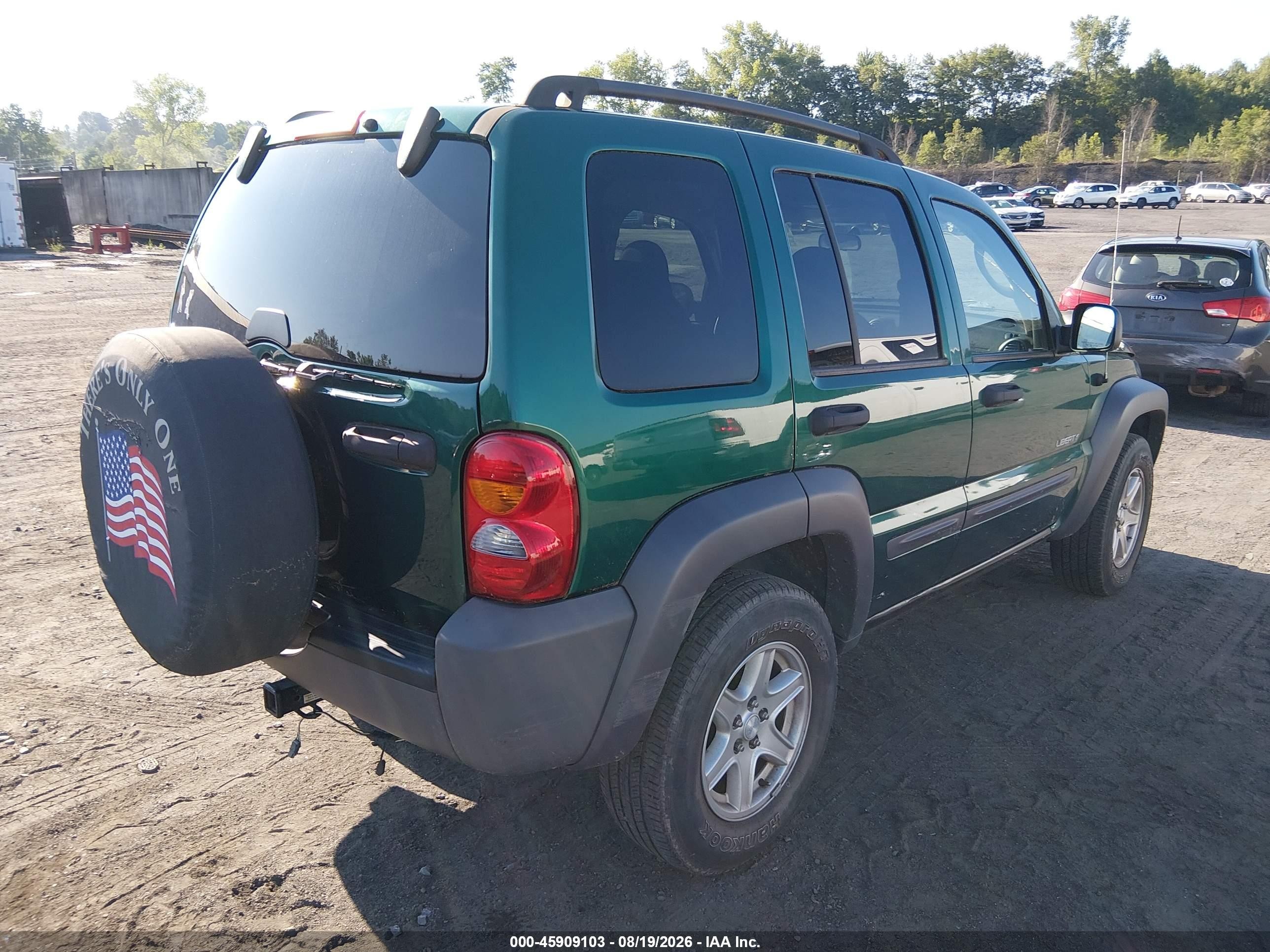 2004 Jeep Liberty Sport Green vin: 1J4GL48K44W192331