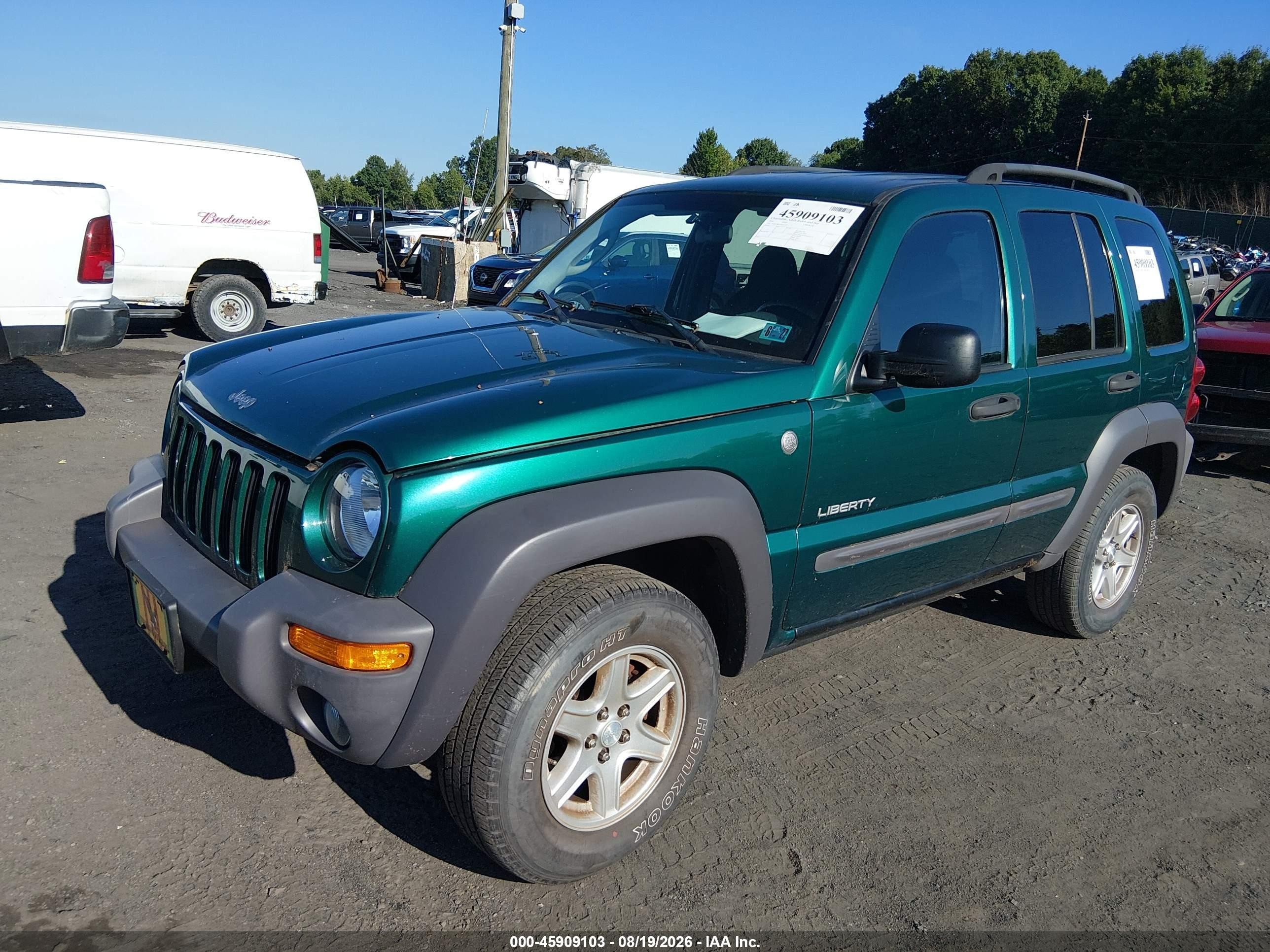 2004 Jeep Liberty Sport Green vin: 1J4GL48K44W192331