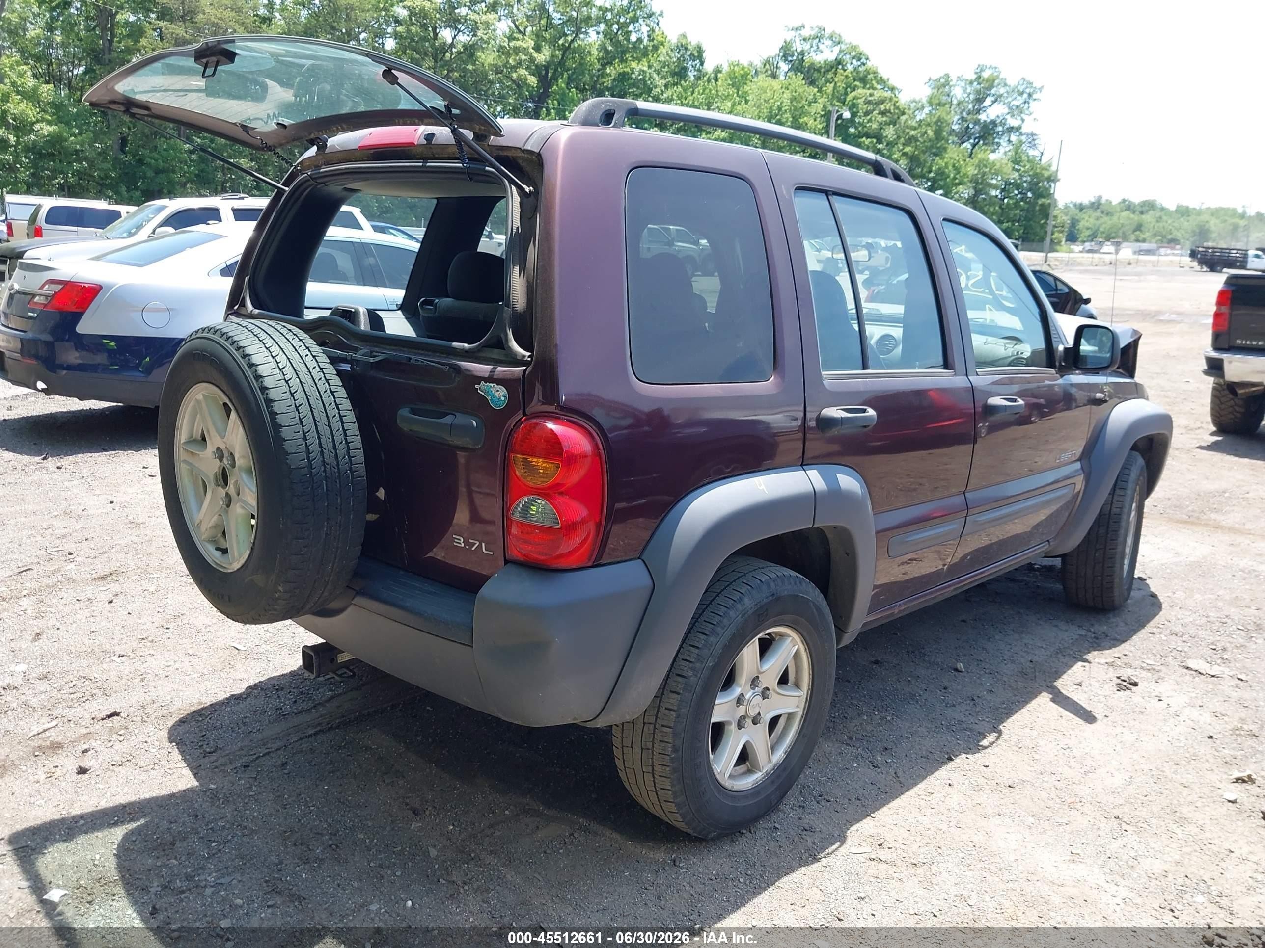 2004 Jeep Liberty Sport Purple vin: 1J4GL48K44W304853