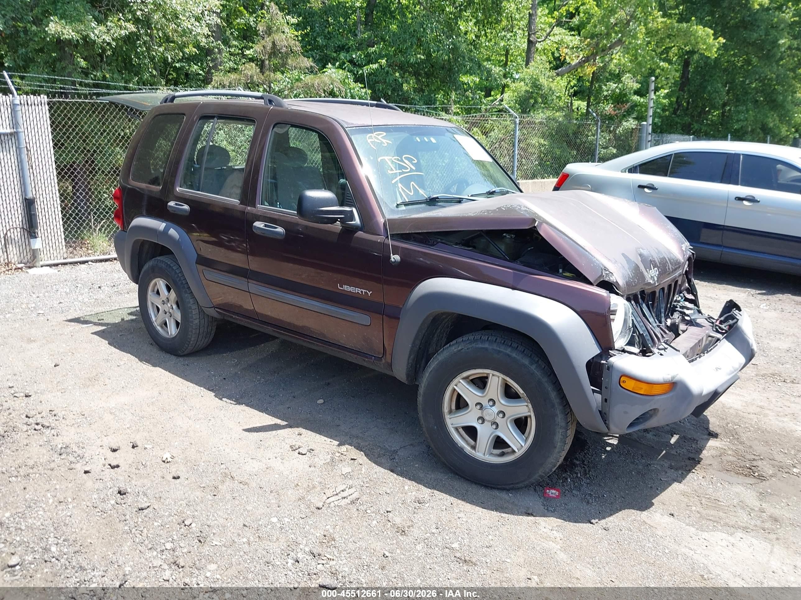 2004 Jeep Liberty Sport Purple vin: 1J4GL48K44W304853