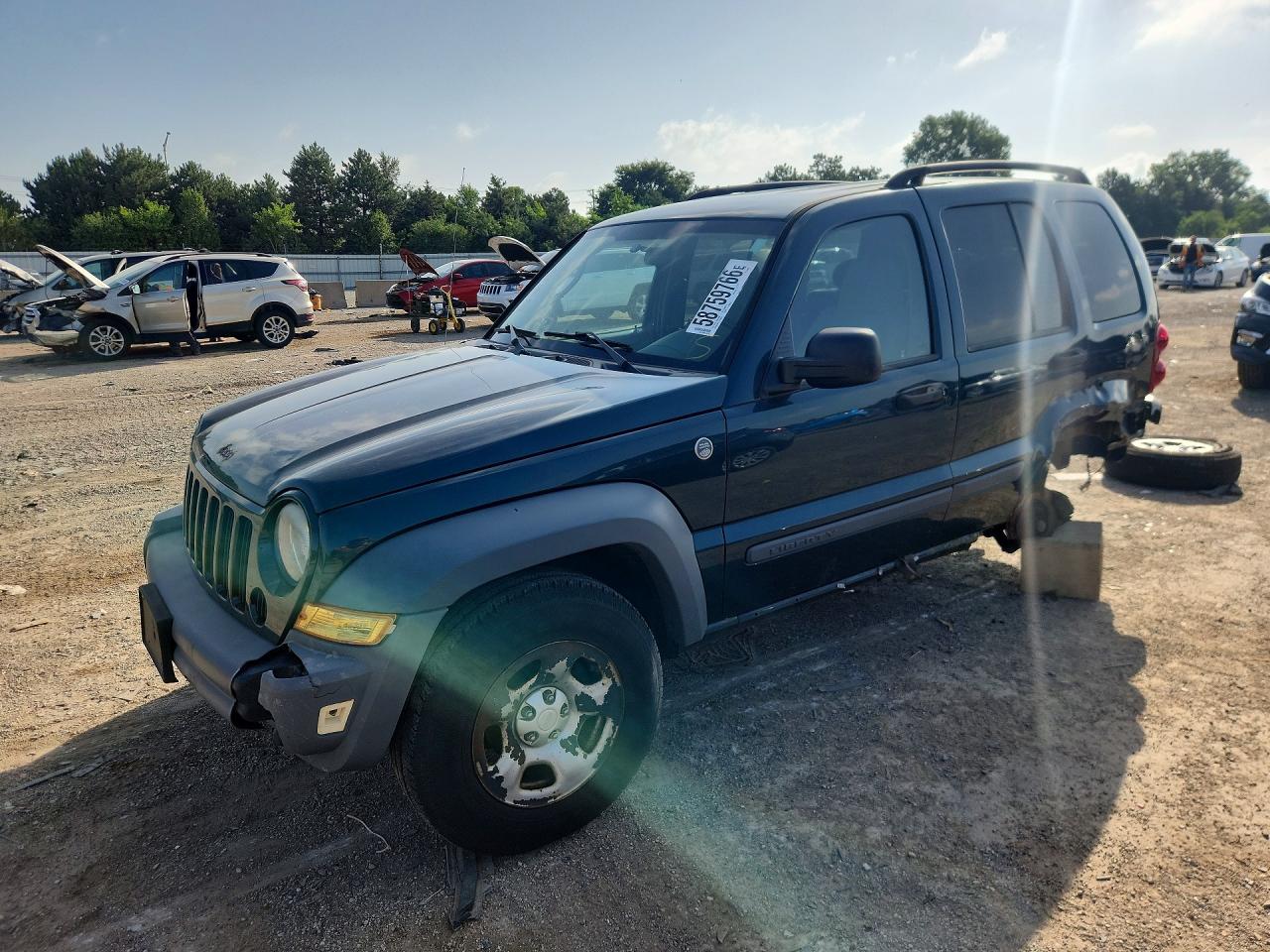 2005 Jeep Liberty Sport Green vin: 1J4GL48K45W599809