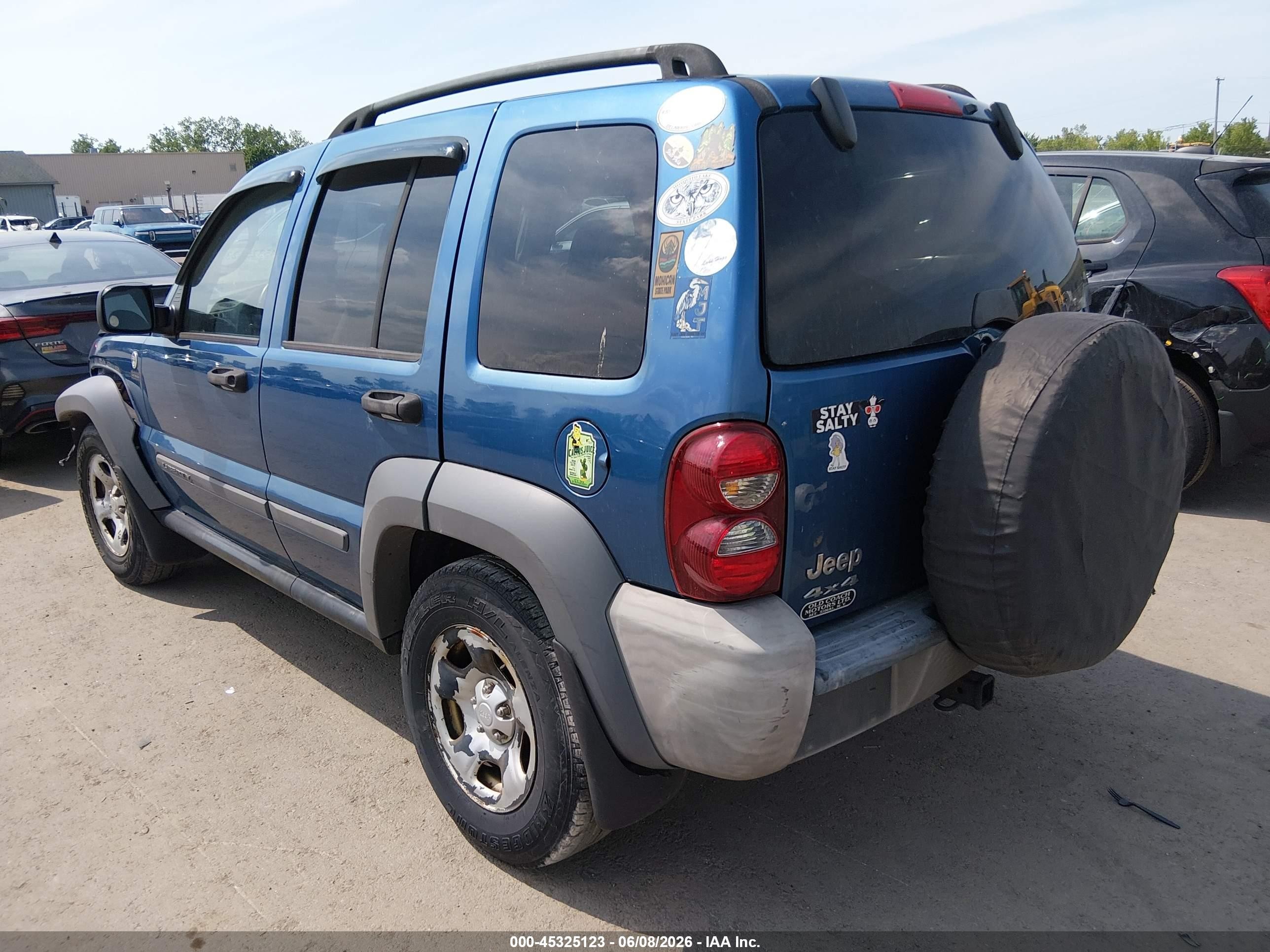 2006 Jeep Liberty Sport Blue vin: 1J4GL48K46W120872