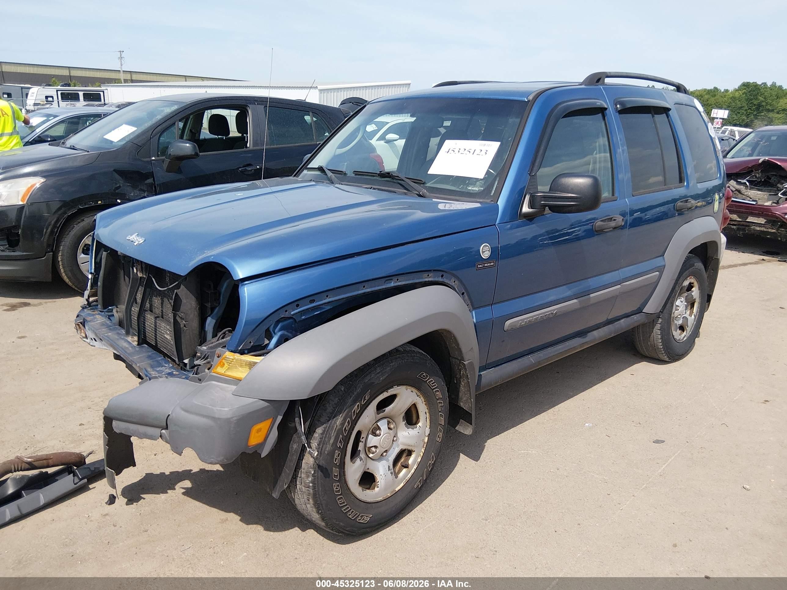 2006 Jeep Liberty Sport Blue vin: 1J4GL48K46W120872