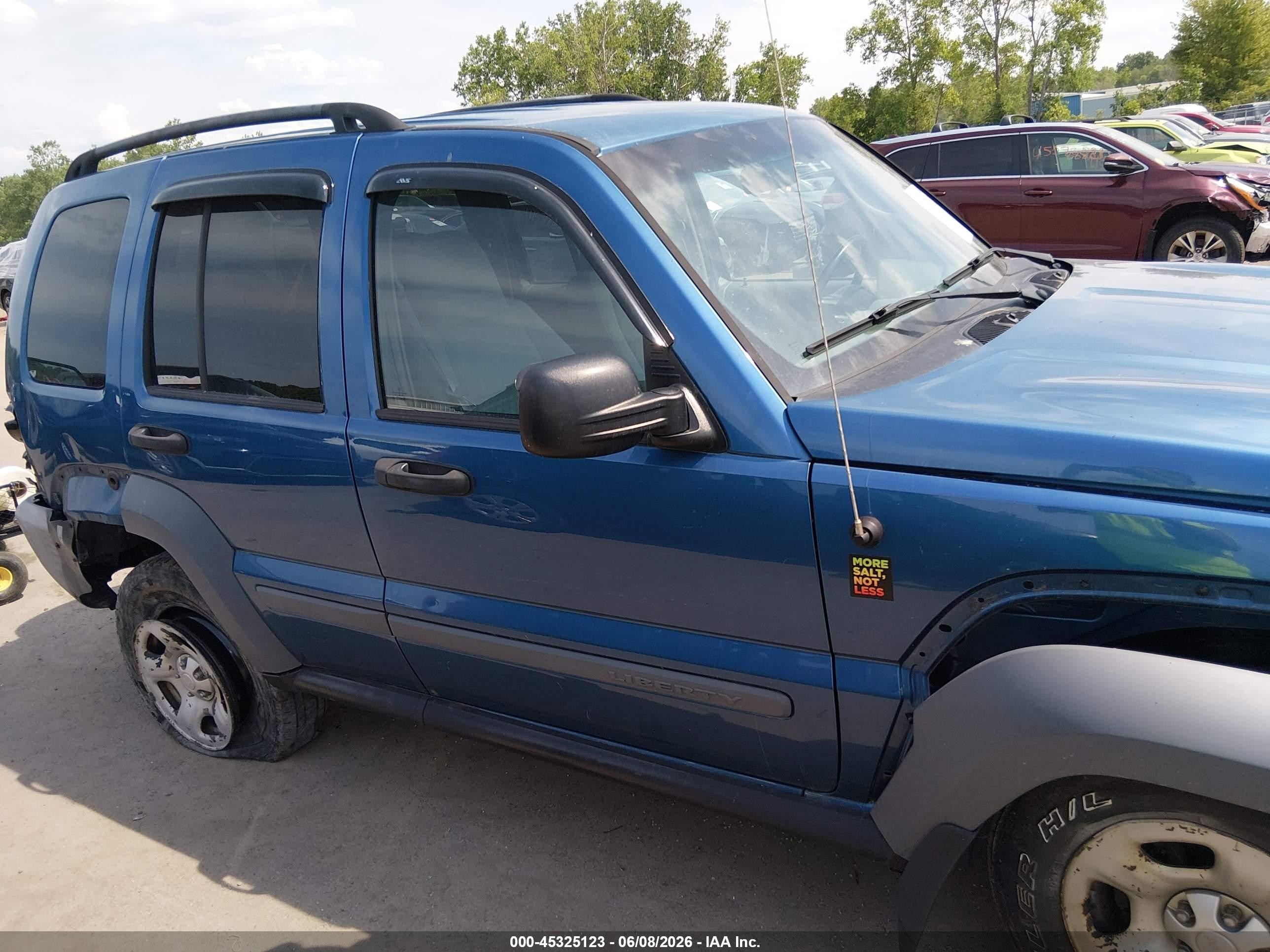 2006 Jeep Liberty Sport Blue vin: 1J4GL48K46W120872