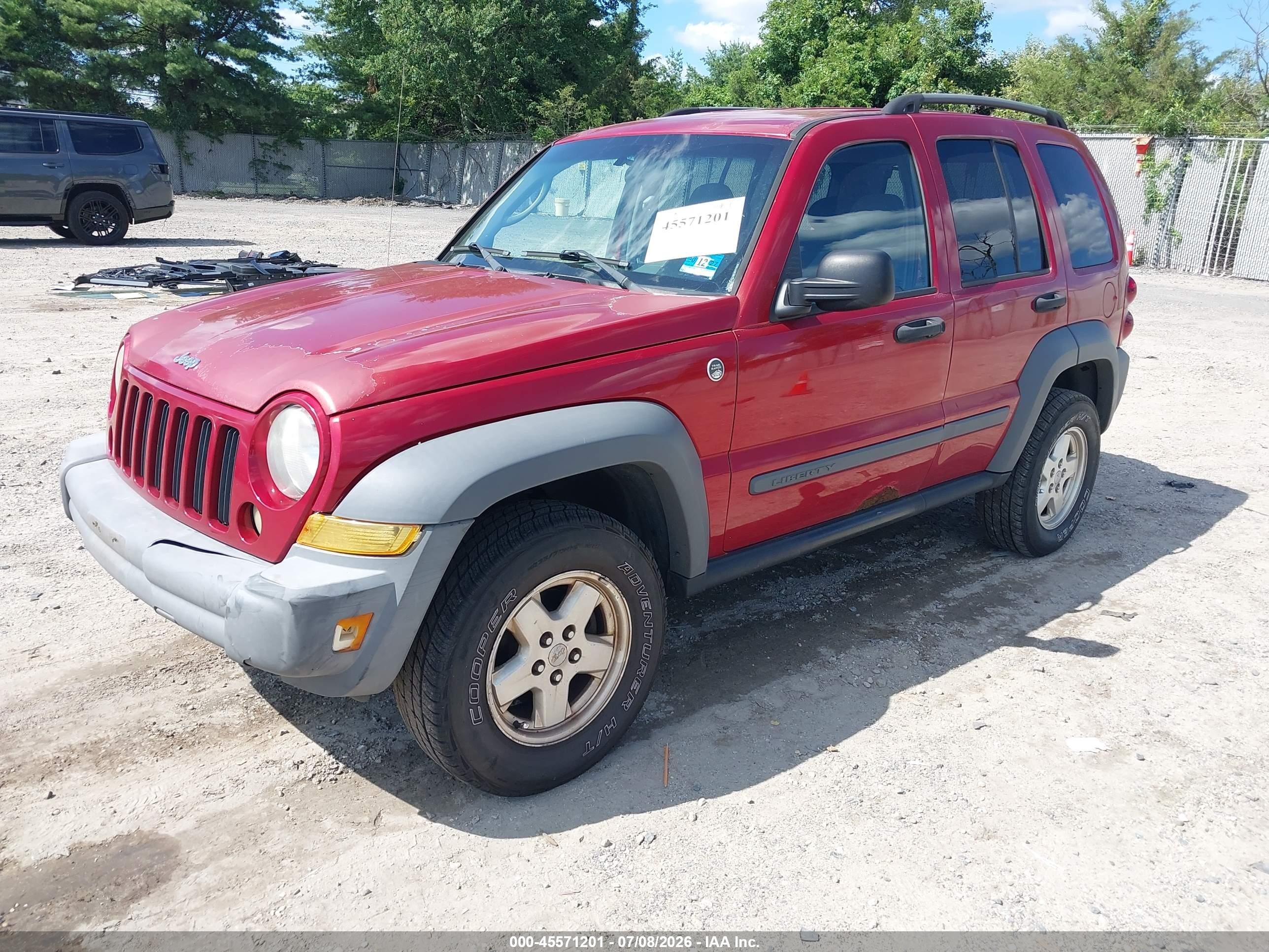 2006 Jeep Liberty Sport Red vin: 1J4GL48K46W128938