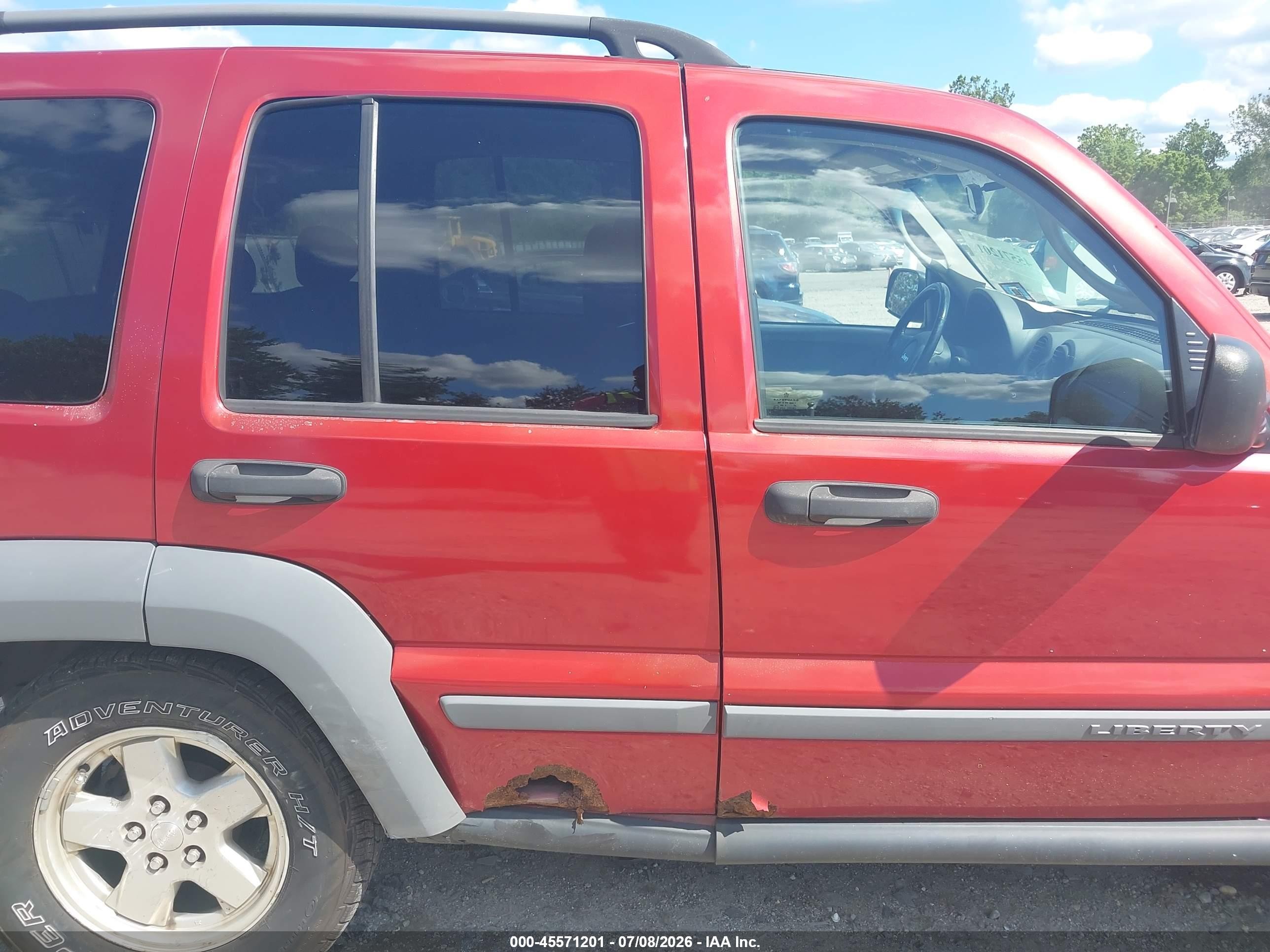 2006 Jeep Liberty Sport Red vin: 1J4GL48K46W128938