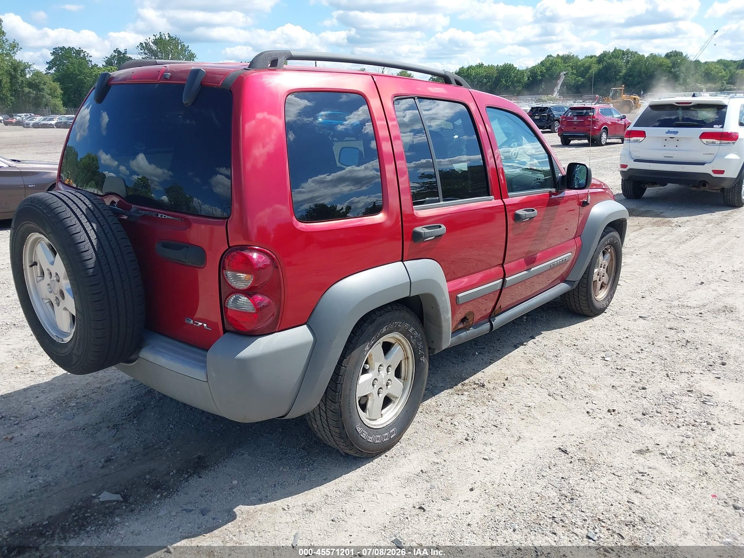 2006 Jeep Liberty Sport Red vin: 1J4GL48K46W128938