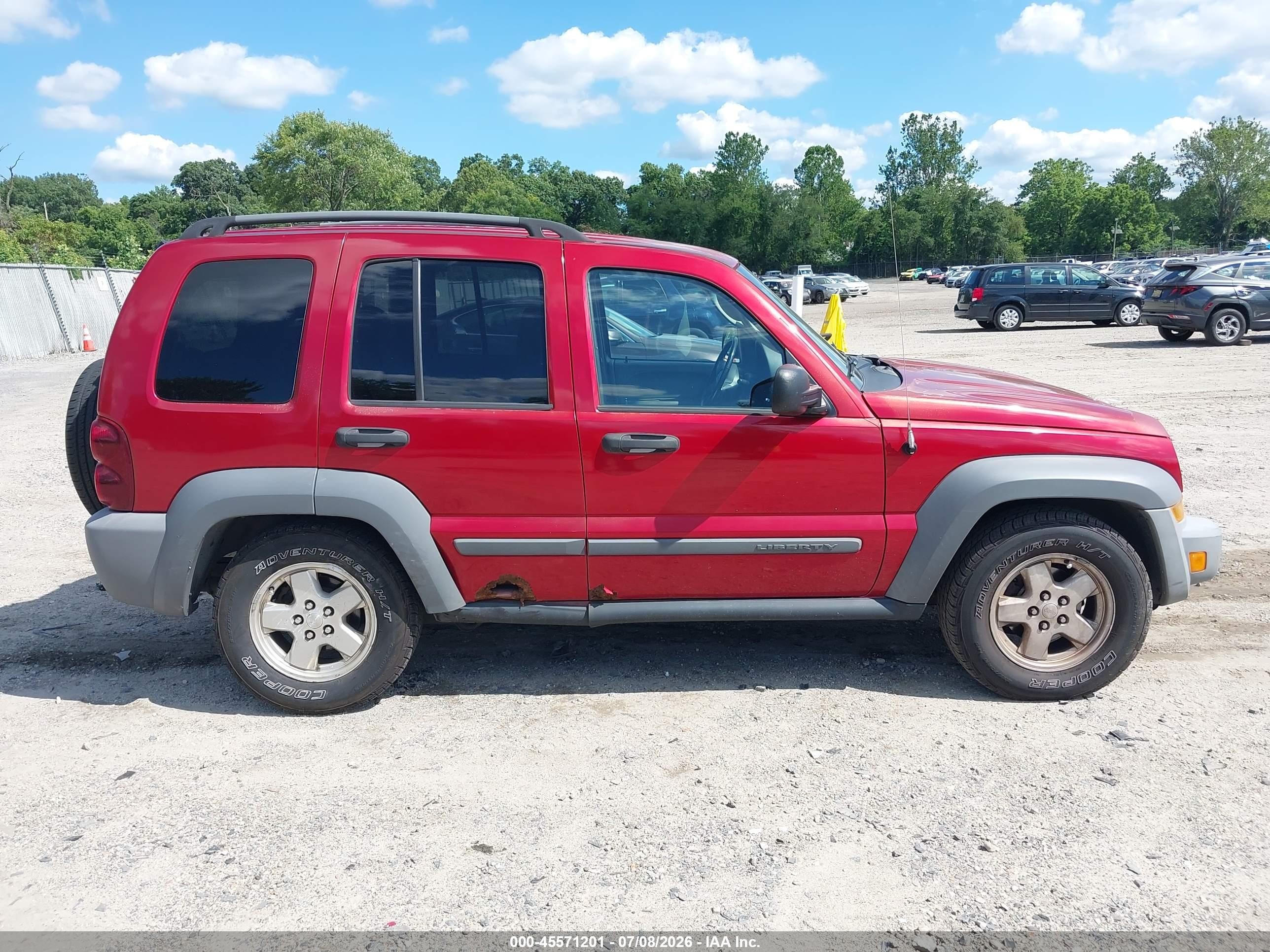 2006 Jeep Liberty Sport Red vin: 1J4GL48K46W128938