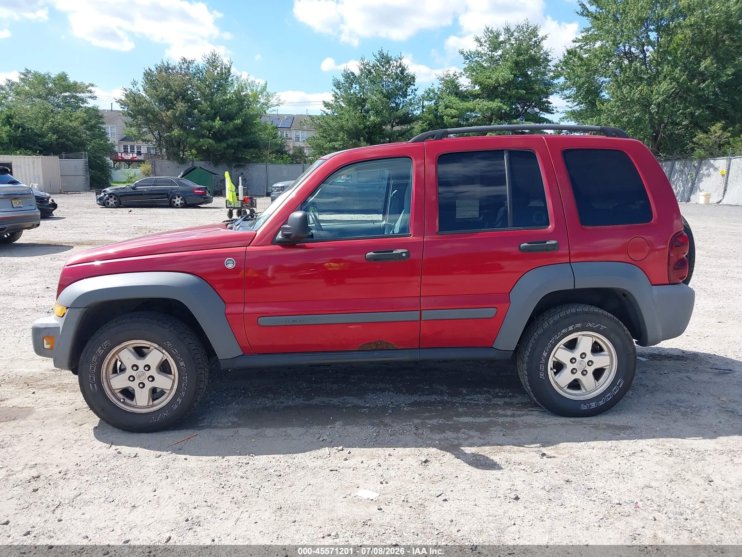 2006 Jeep Liberty Sport Red vin: 1J4GL48K46W128938