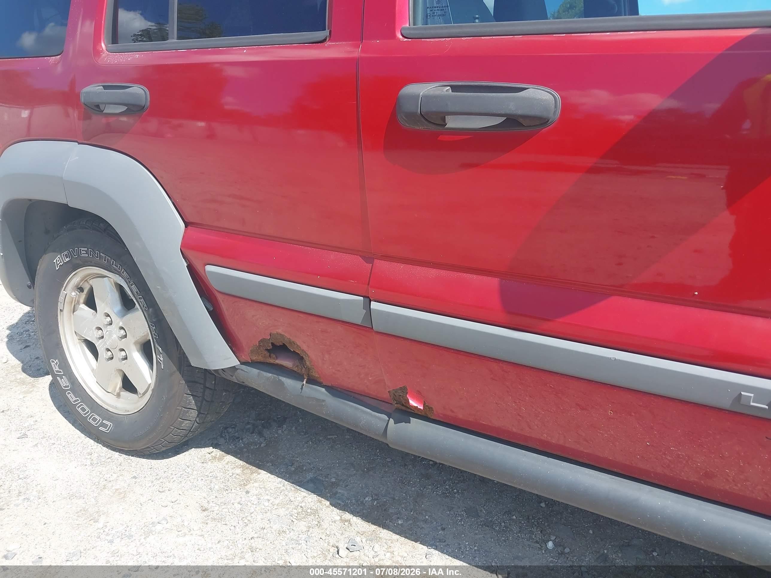 2006 Jeep Liberty Sport Red vin: 1J4GL48K46W128938