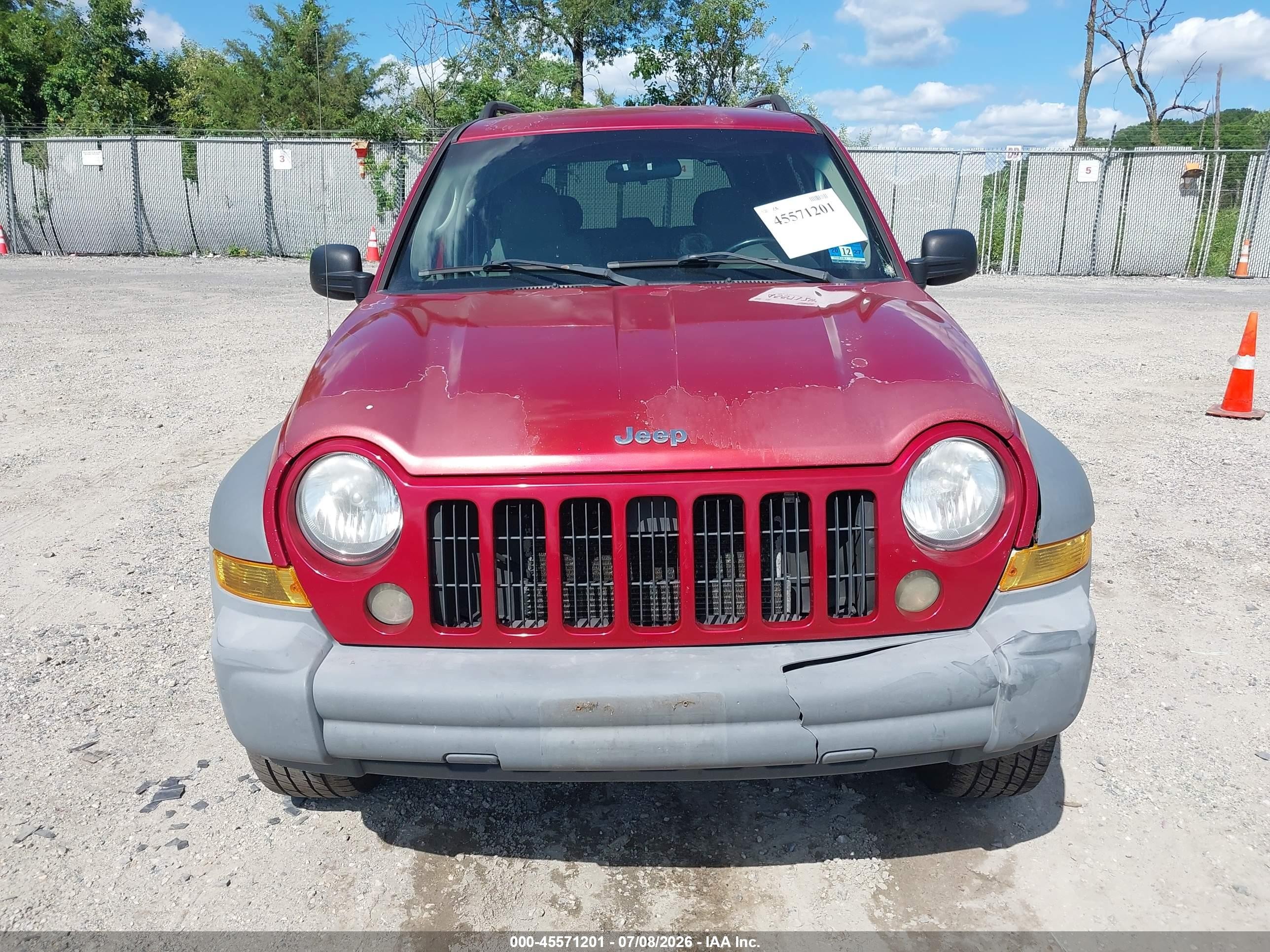 2006 Jeep Liberty Sport Red vin: 1J4GL48K46W128938