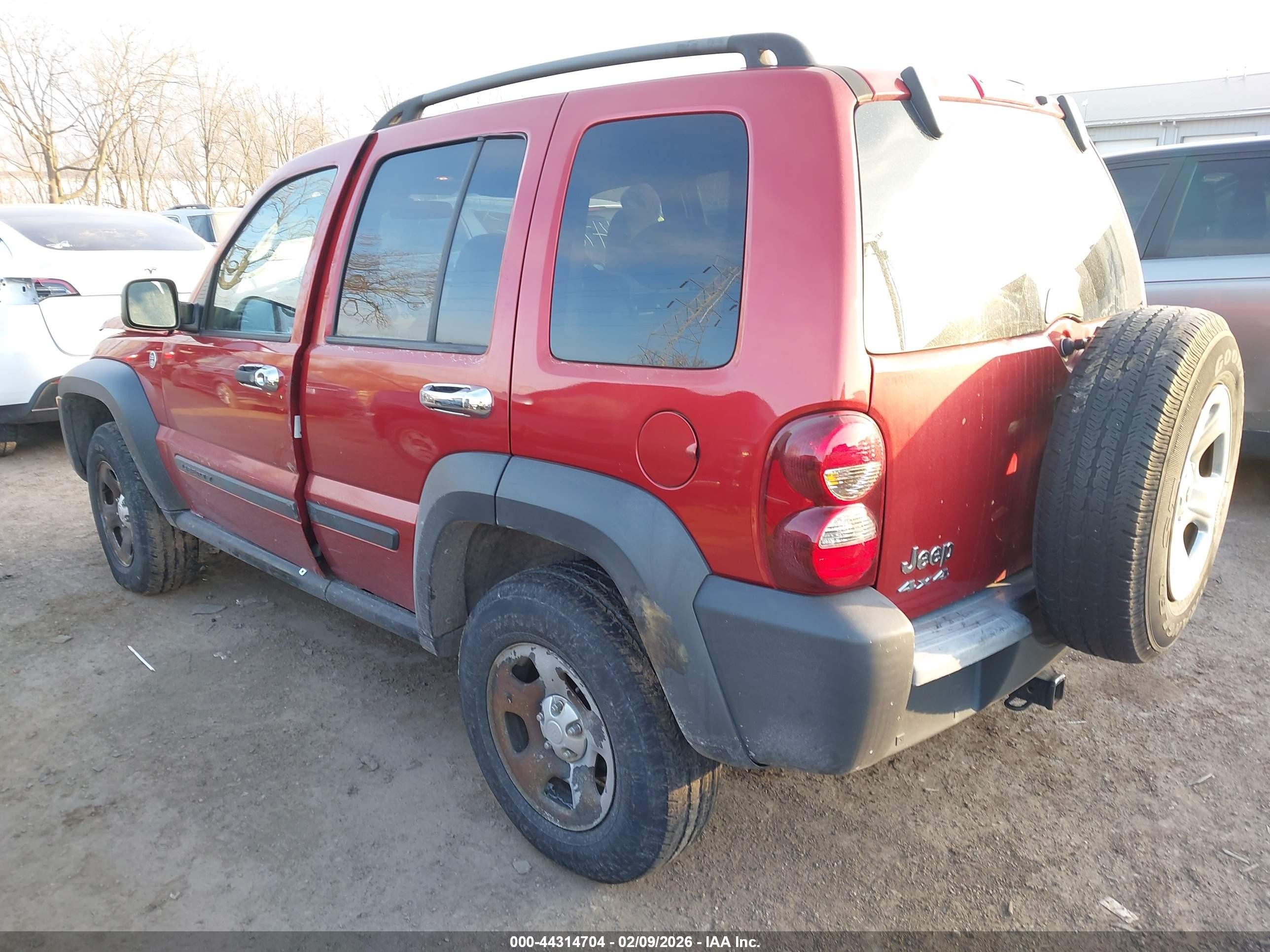 2006 Jeep Liberty Sport Red vin: 1J4GL48K46W184779