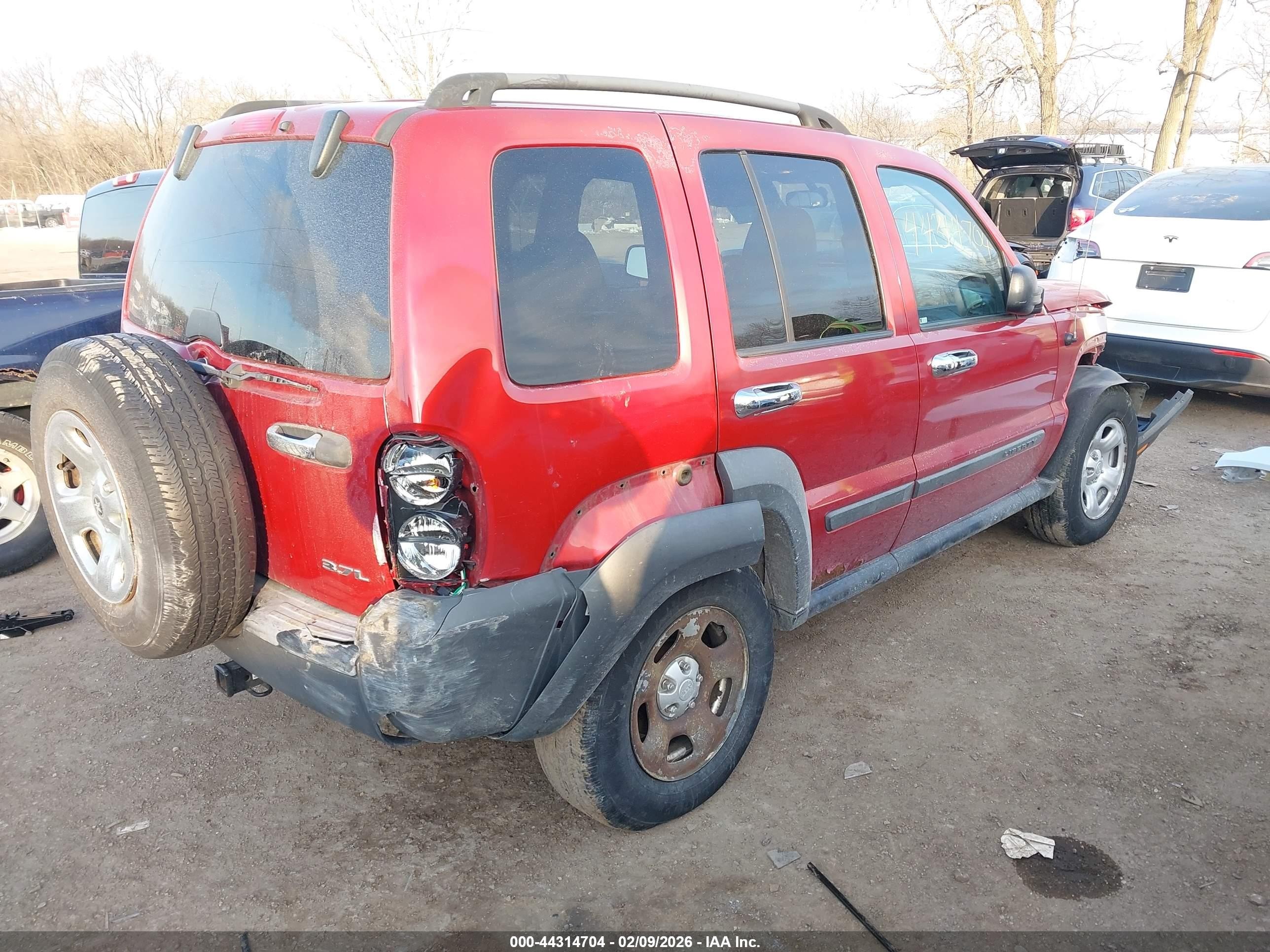 2006 Jeep Liberty Sport Red vin: 1J4GL48K46W184779