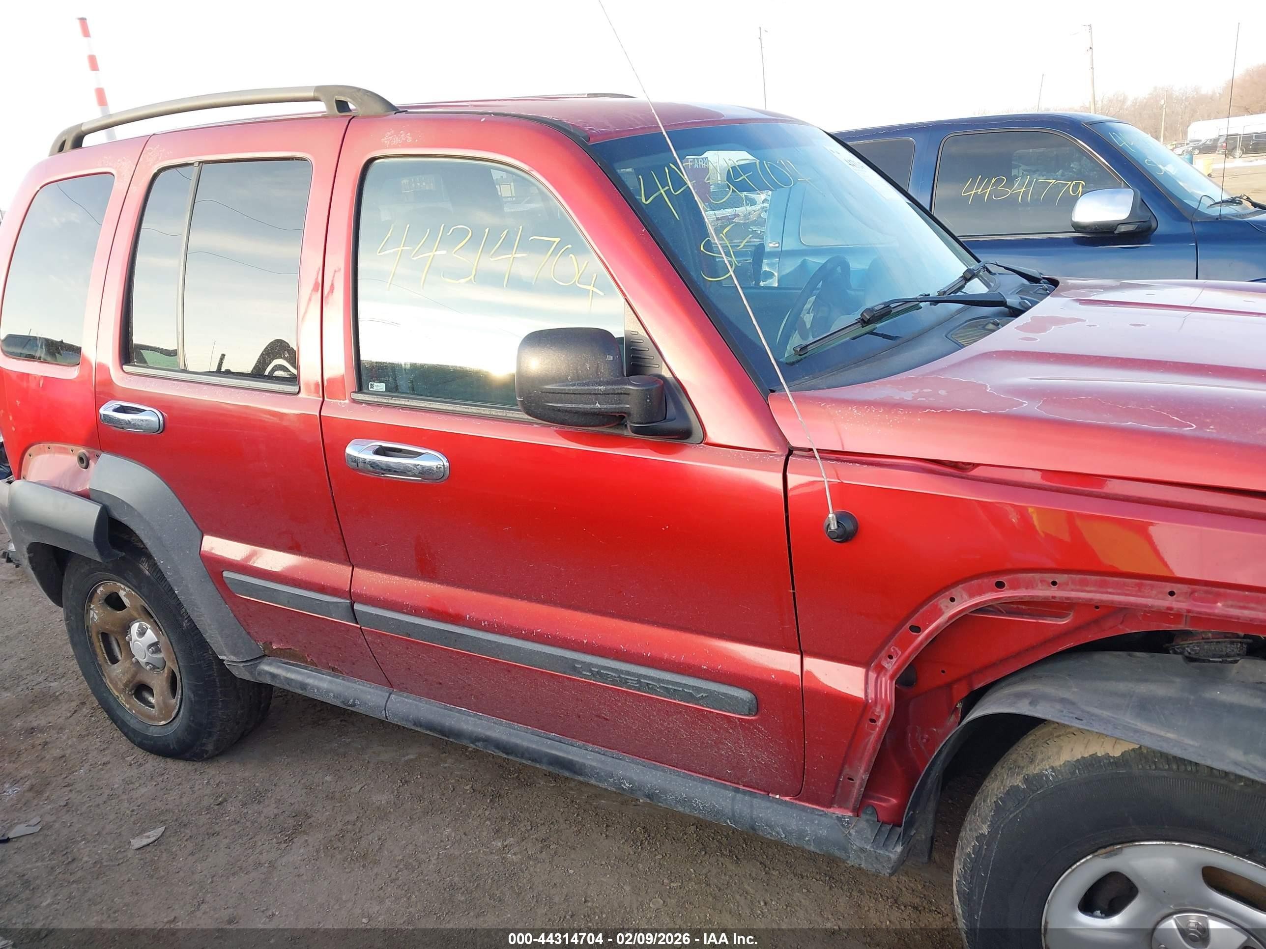 2006 Jeep Liberty Sport Red vin: 1J4GL48K46W184779