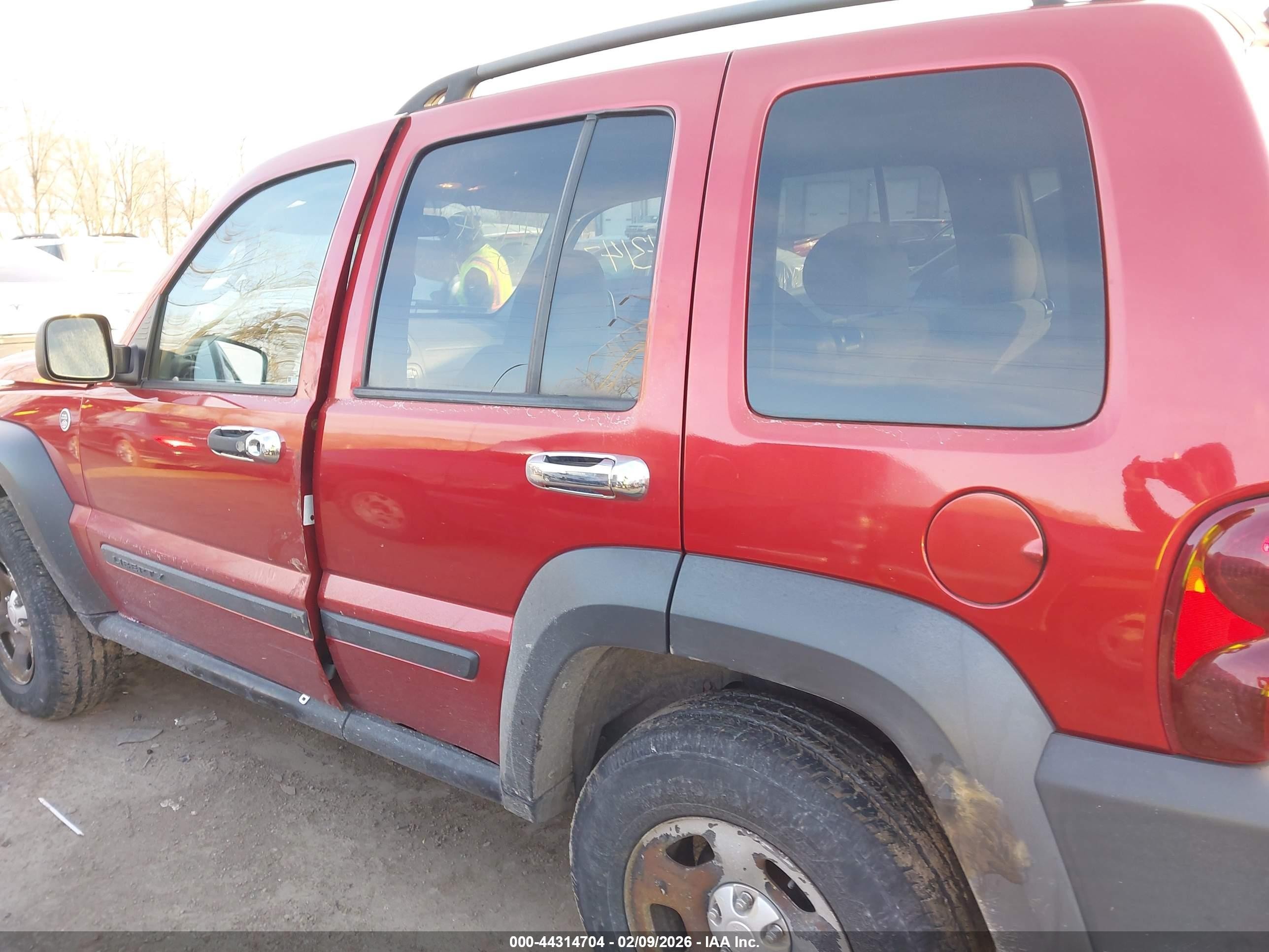 2006 Jeep Liberty Sport Red vin: 1J4GL48K46W184779