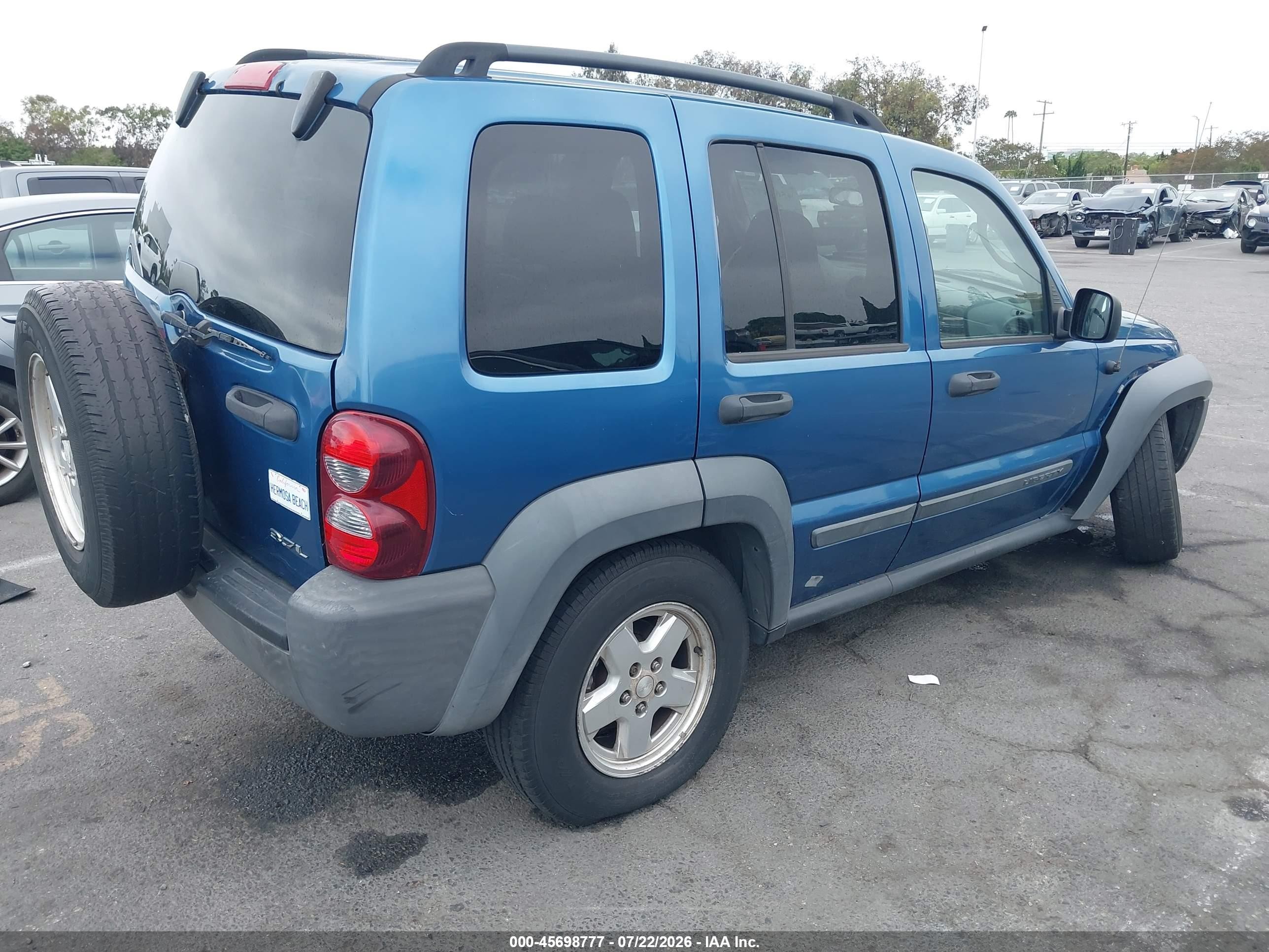 2006 Jeep Liberty Sport Blue vin: 1J4GL48K46W208921