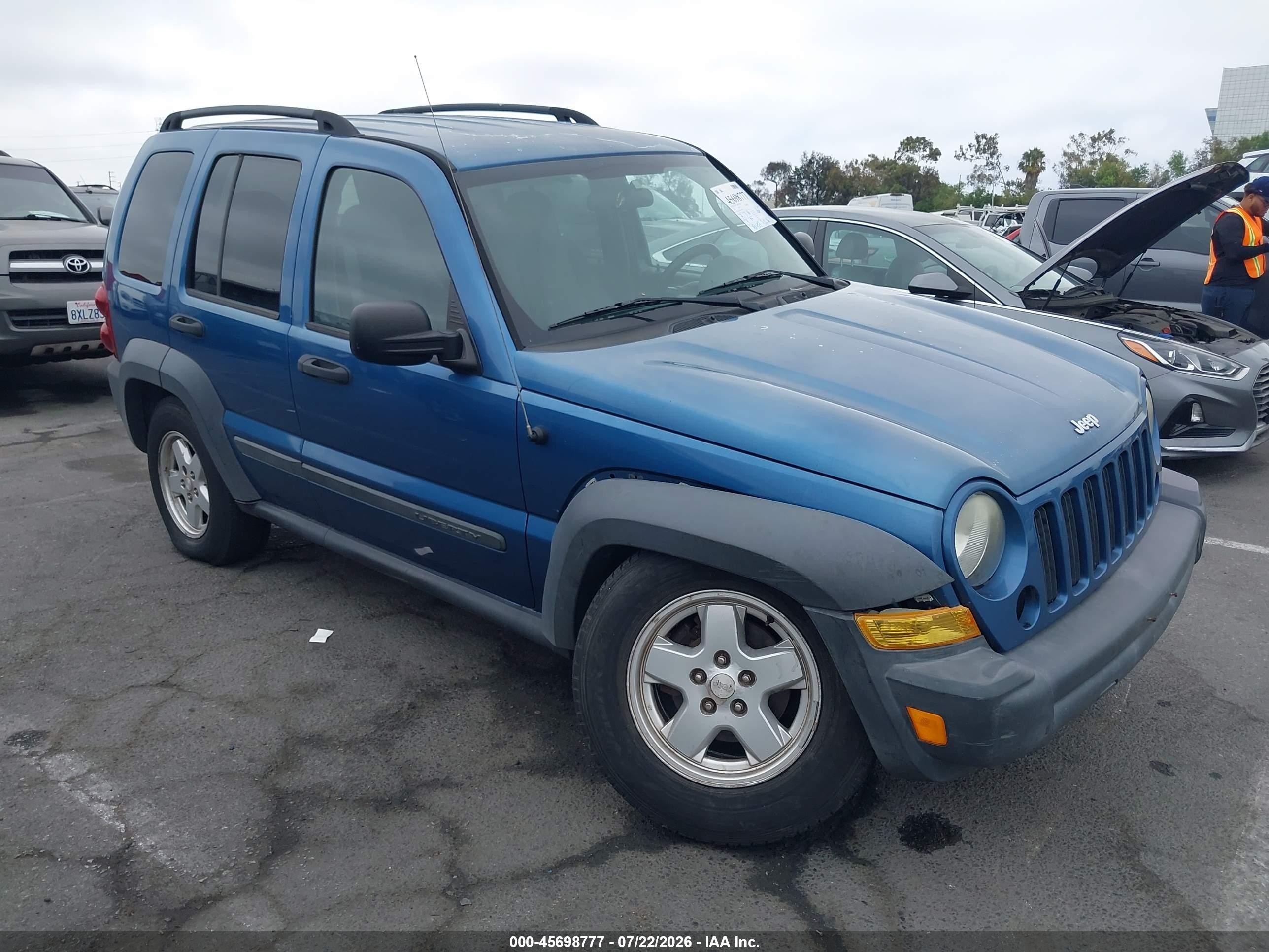 2006 Jeep Liberty Sport Blue vin: 1J4GL48K46W208921