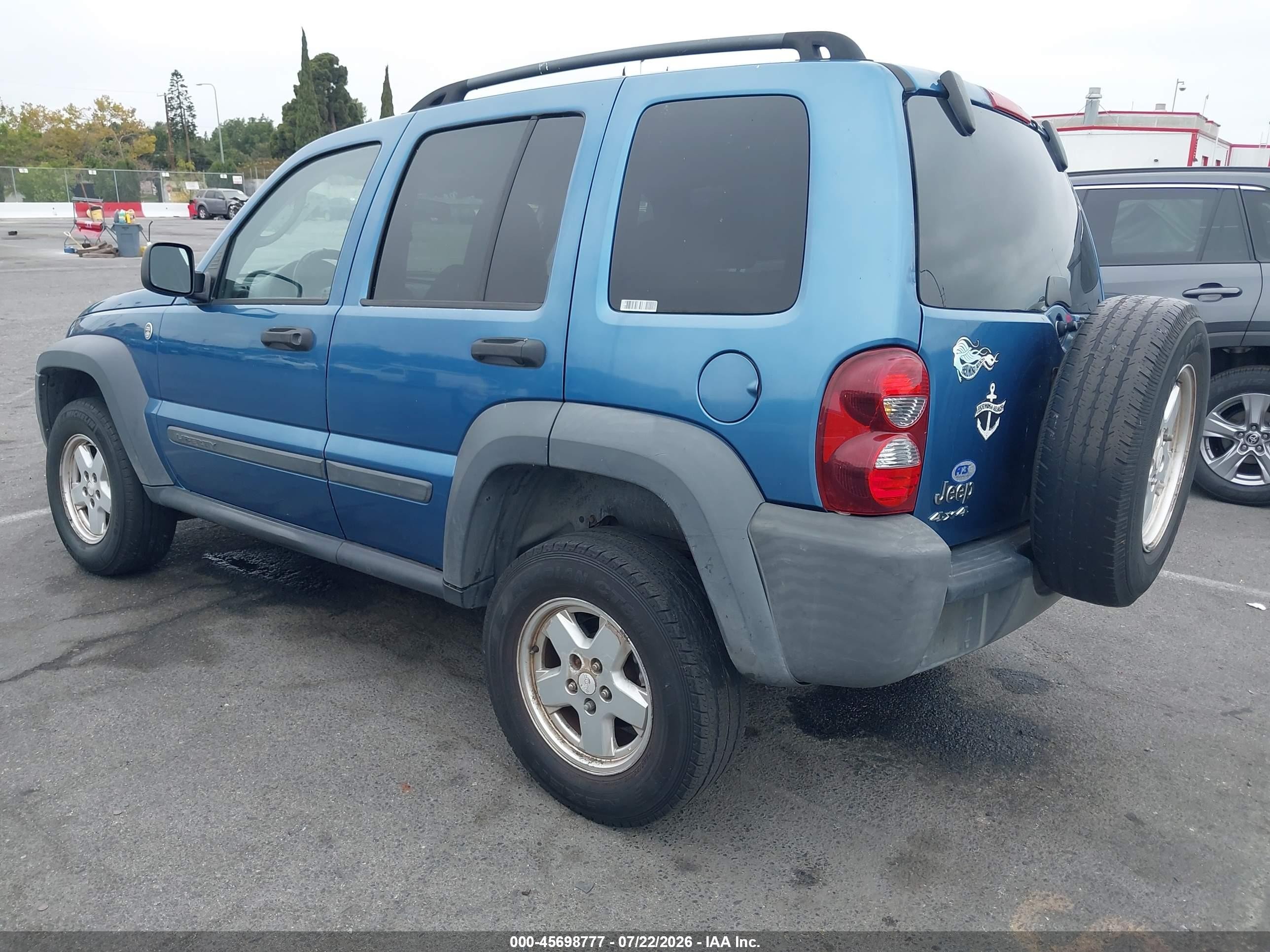 2006 Jeep Liberty Sport Blue vin: 1J4GL48K46W208921