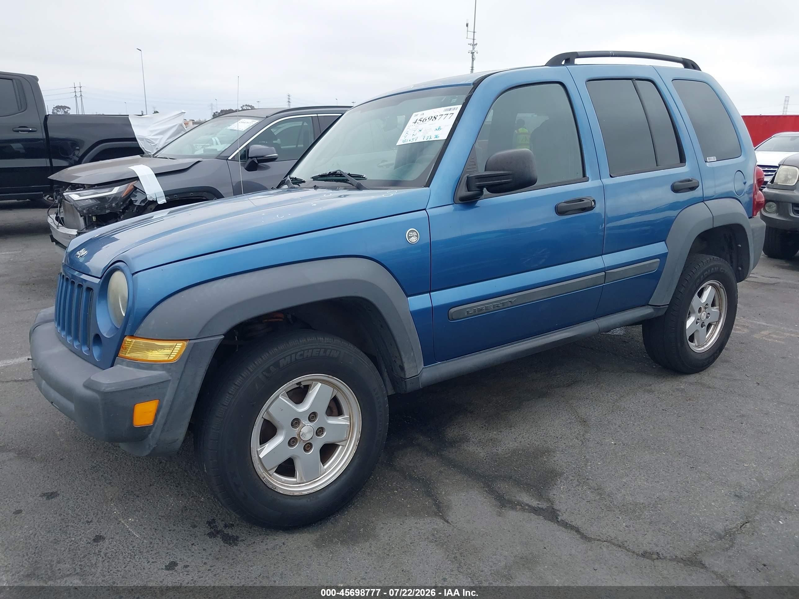 2006 Jeep Liberty Sport Blue vin: 1J4GL48K46W208921