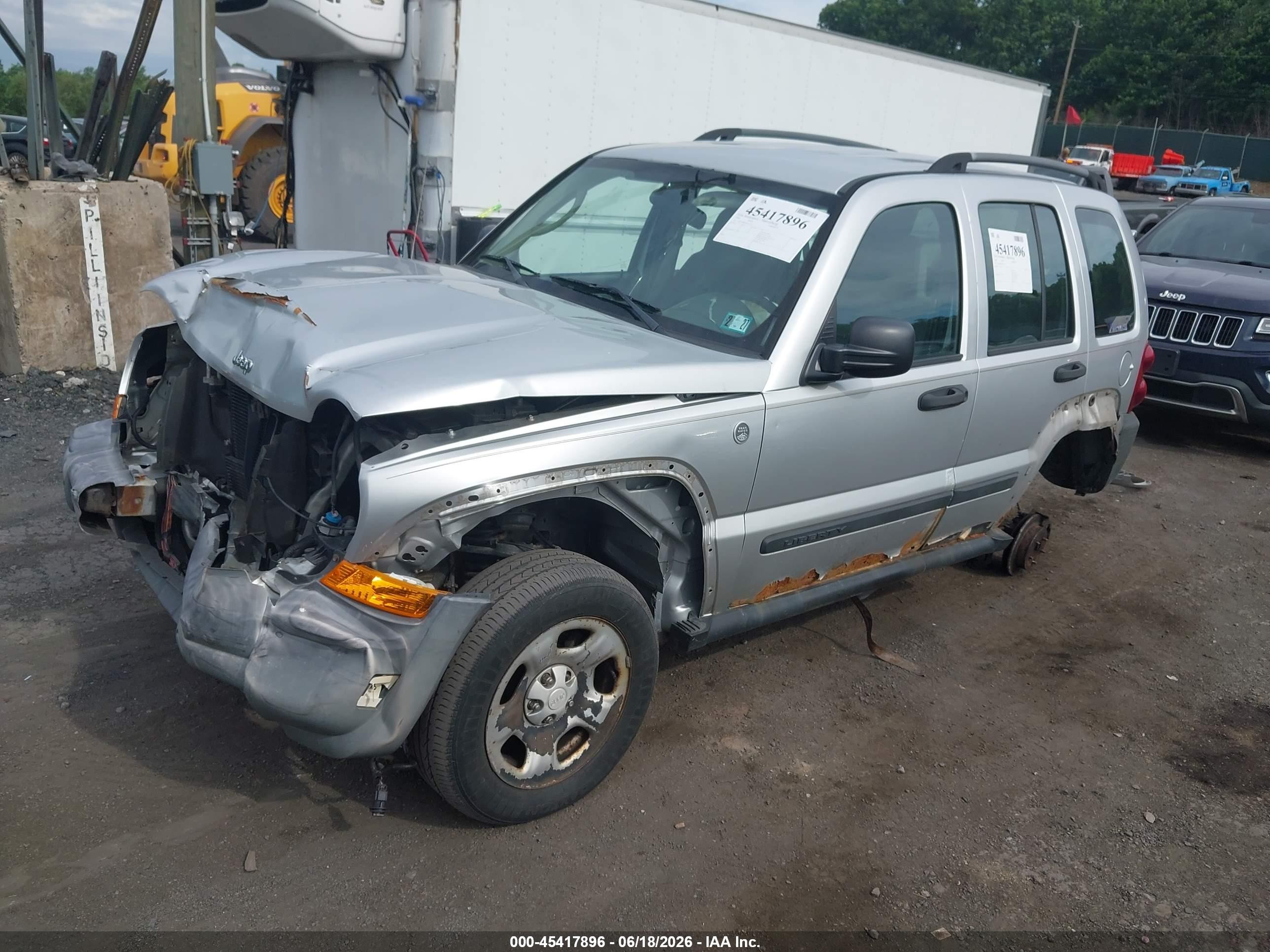 2006 Jeep Liberty Sport Silver vin: 1J4GL48K46W217327