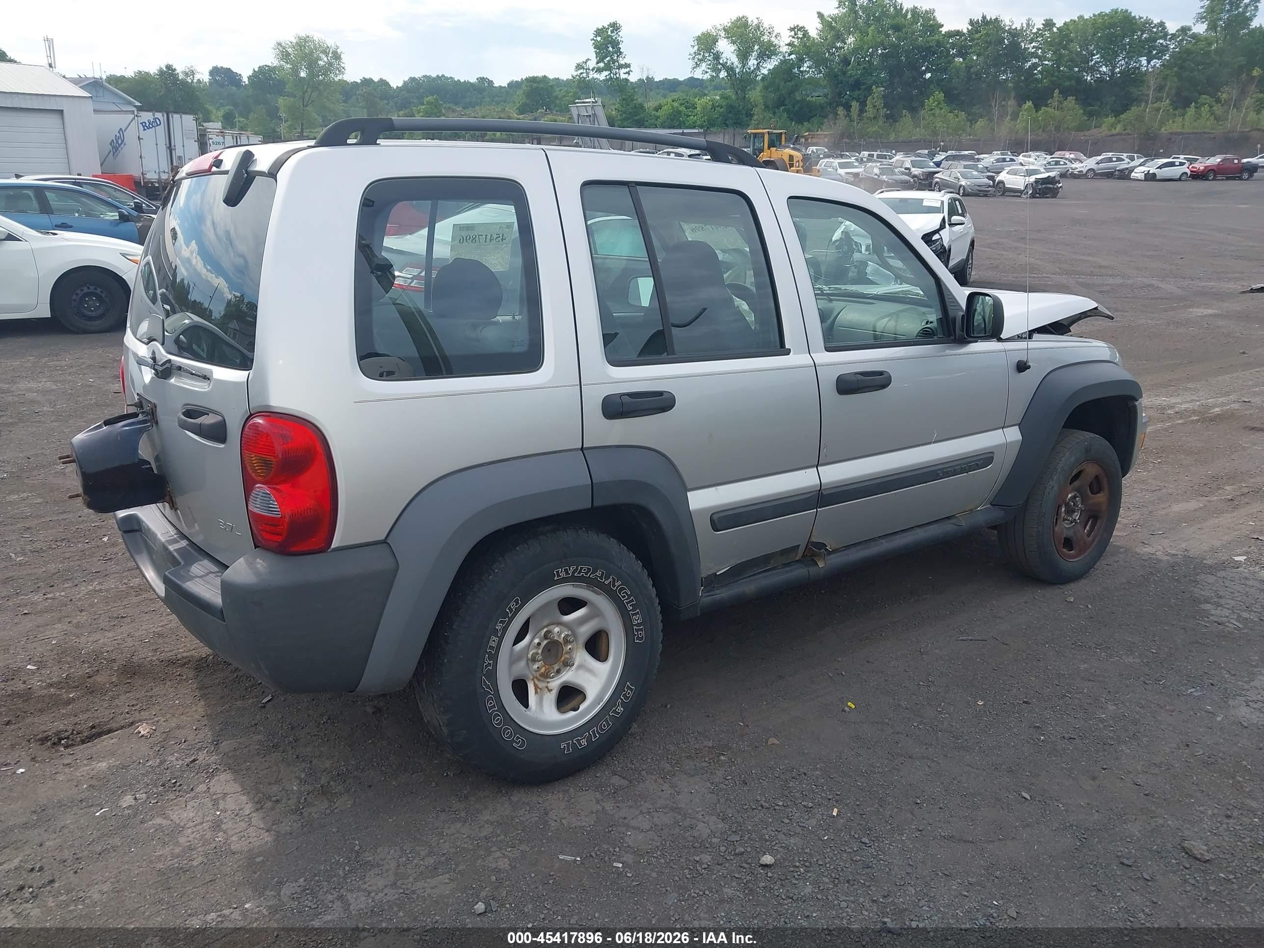 2006 Jeep Liberty Sport Silver vin: 1J4GL48K46W217327