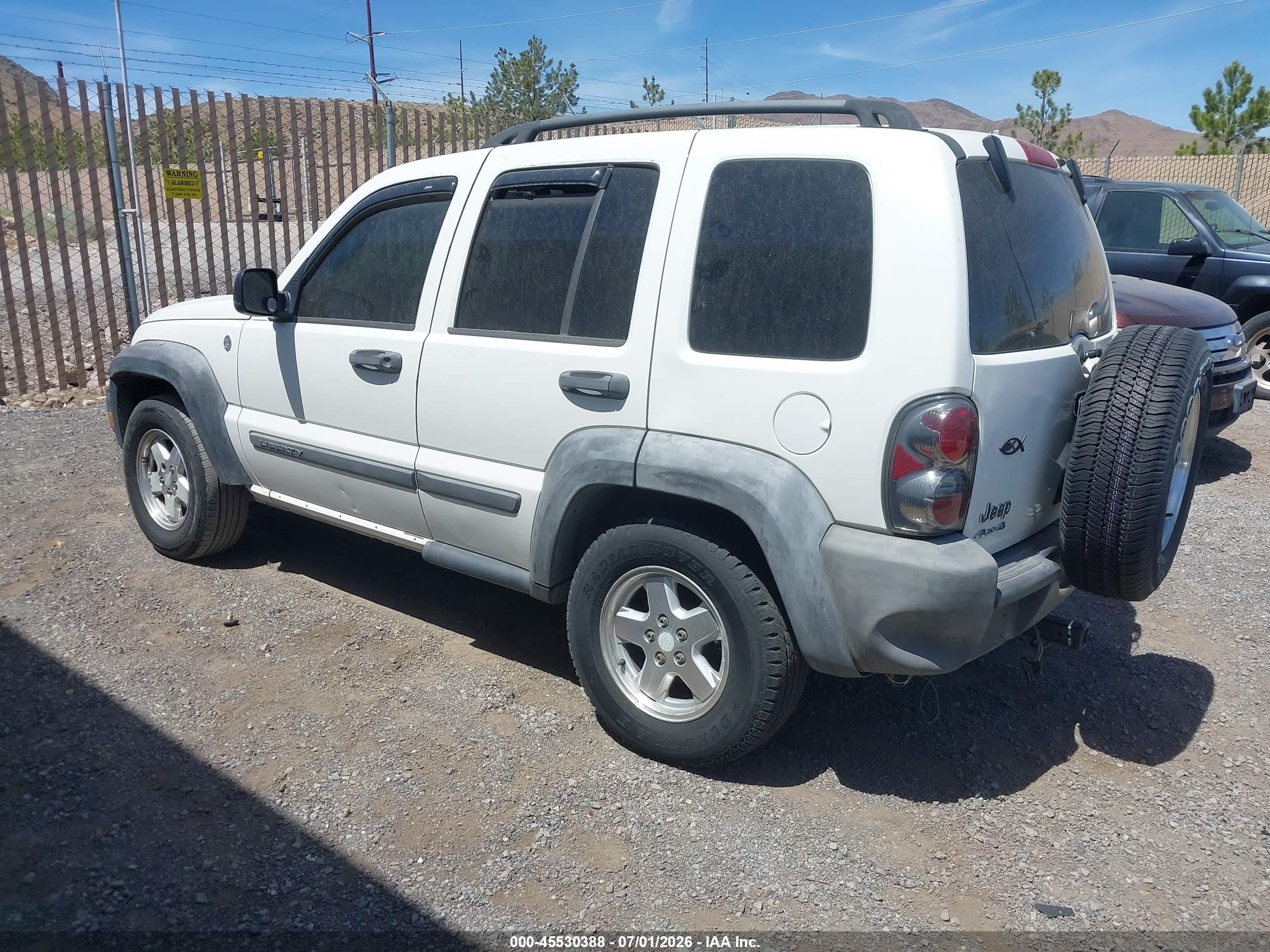 2006 Jeep Liberty Sport White vin: 1J4GL48K46W289953