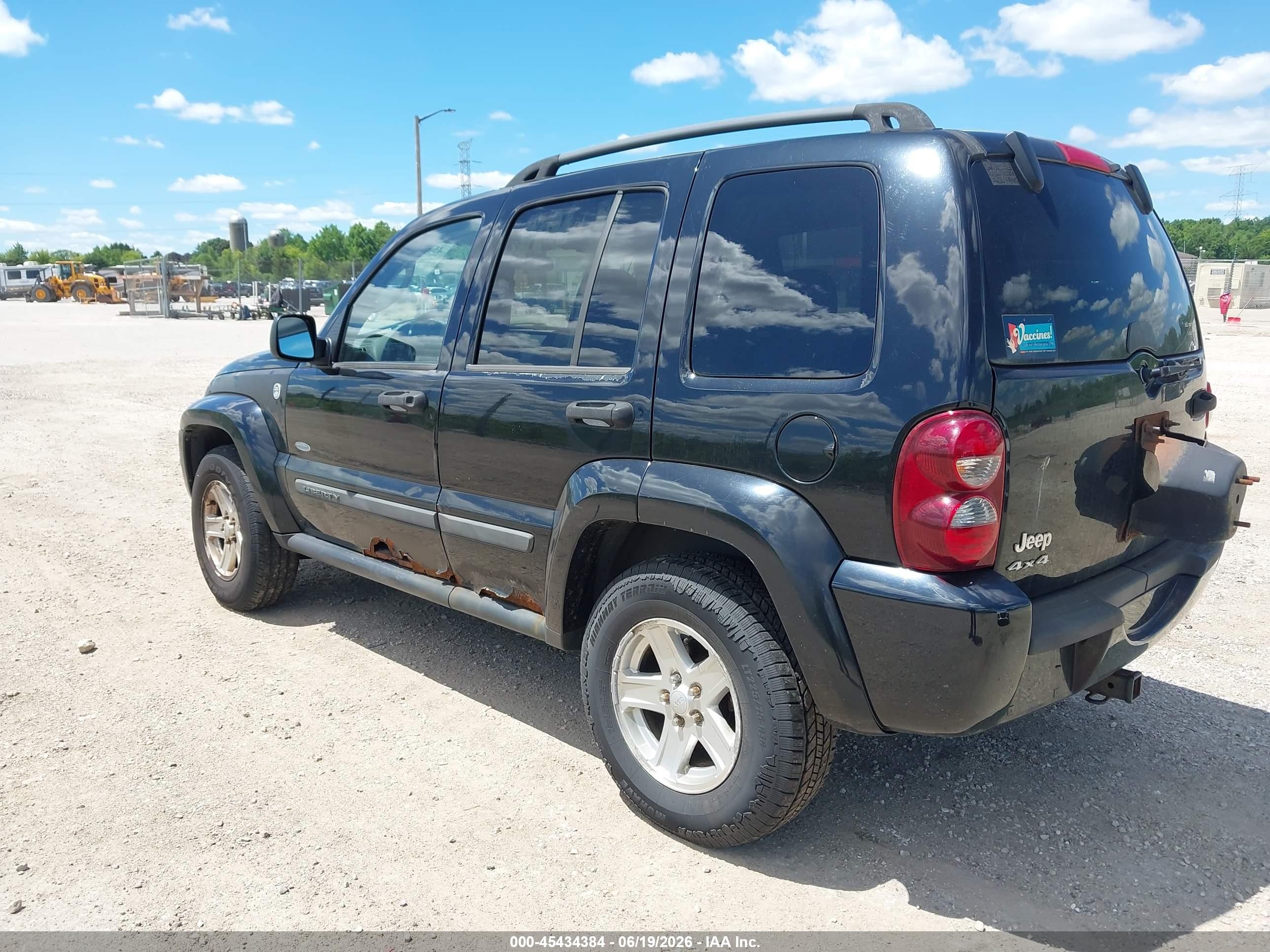 2007 Jeep Liberty Sport Black vin: 1J4GL48K47W618457