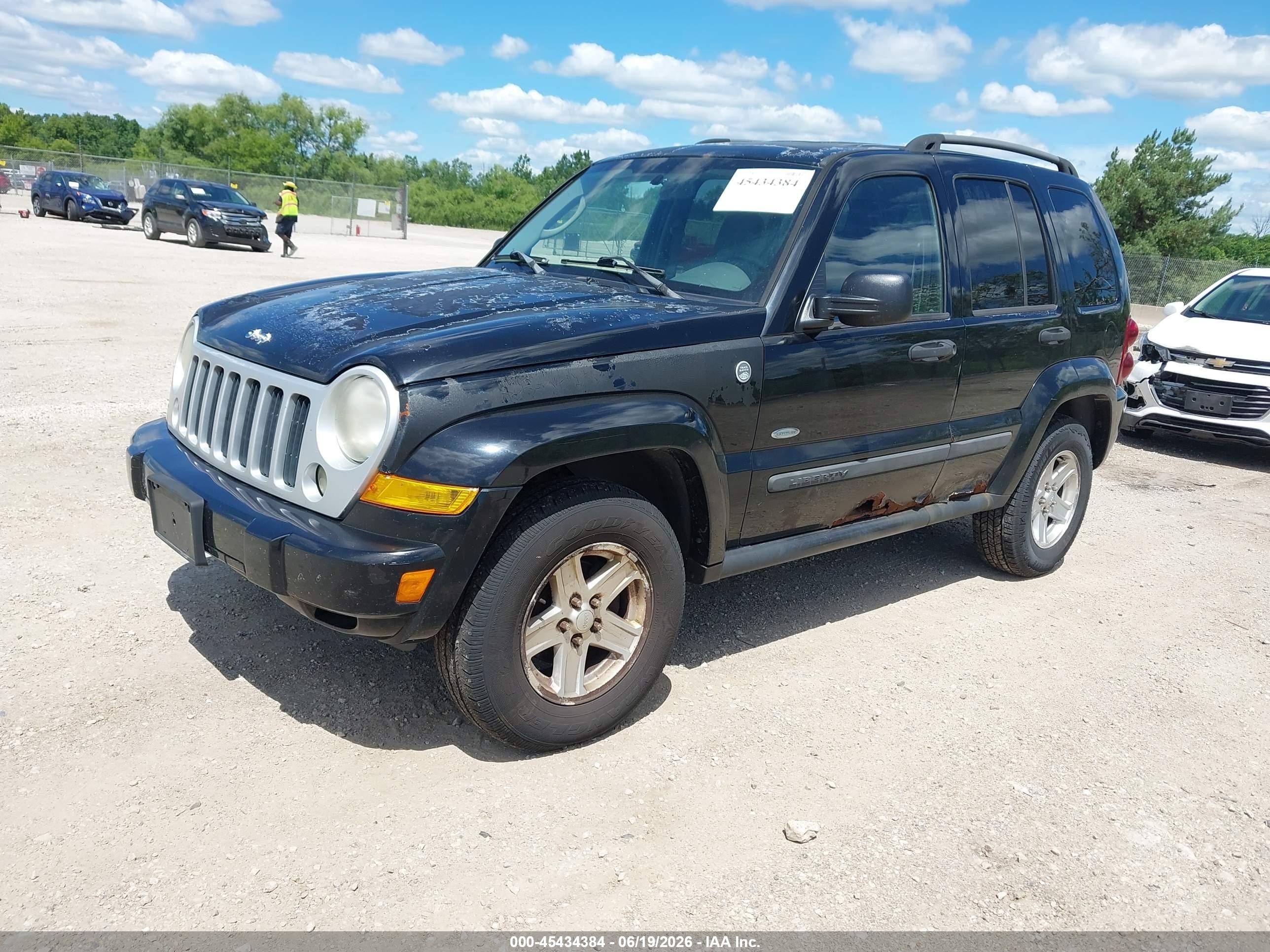 2007 Jeep Liberty Sport Black vin: 1J4GL48K47W618457