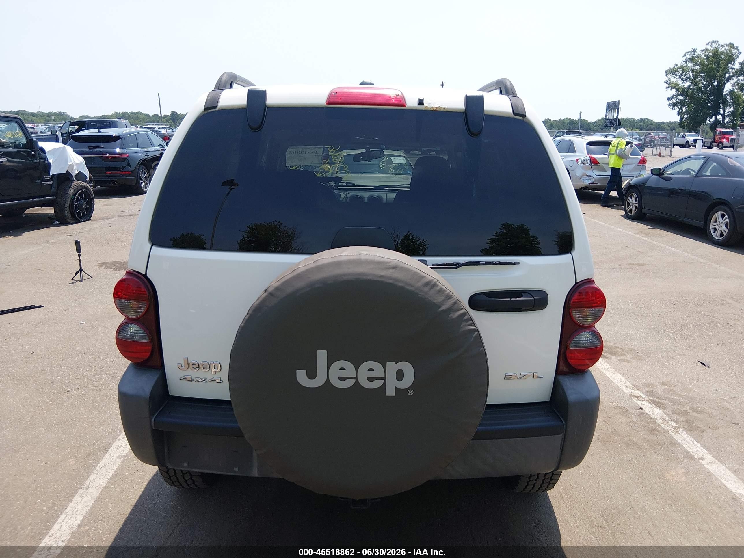 2007 Jeep Liberty Sport White vin: 1J4GL48K47W707154
