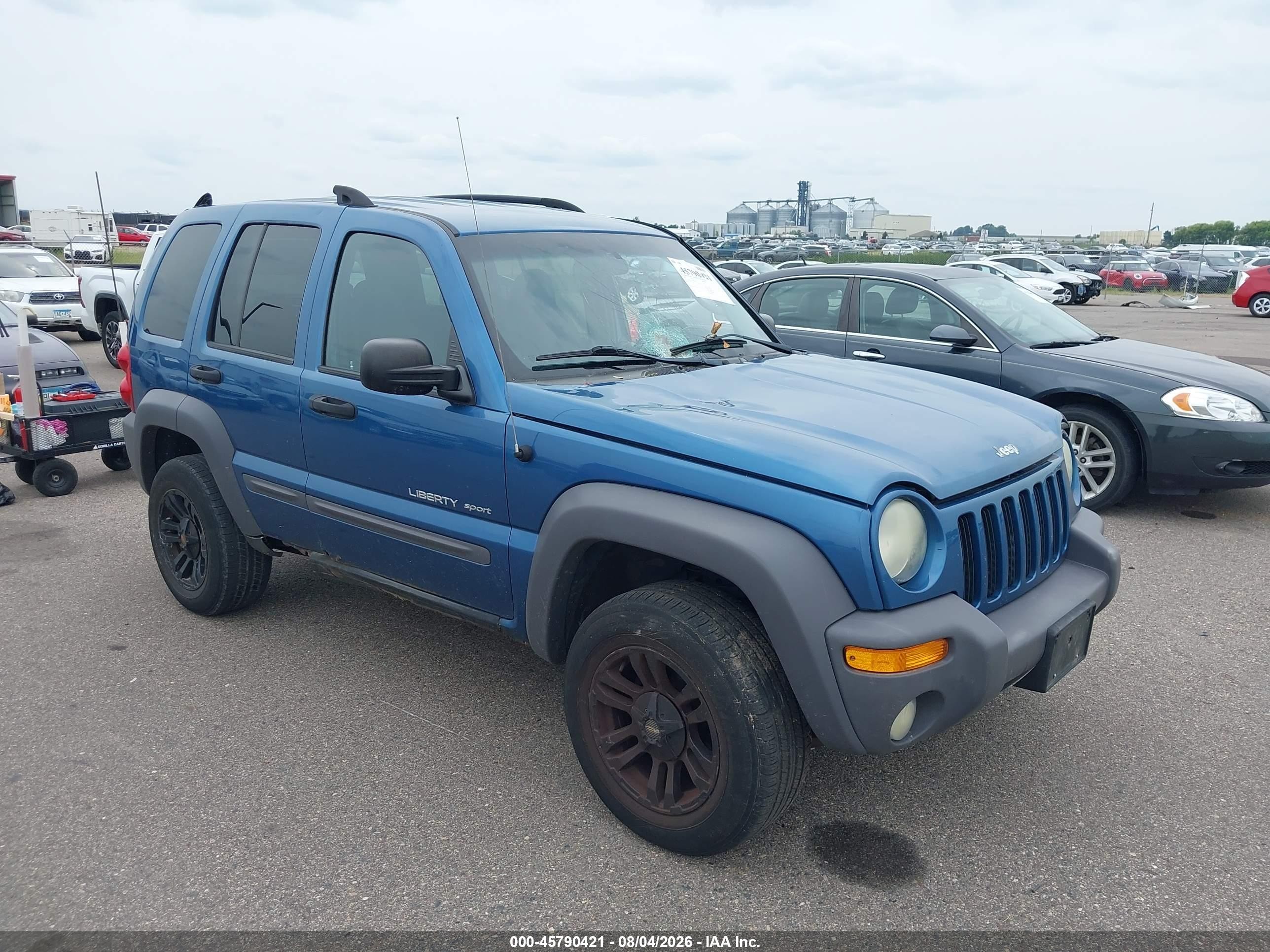 2003 Jeep Liberty Sport Blue vin: 1J4GL48K53W679679
