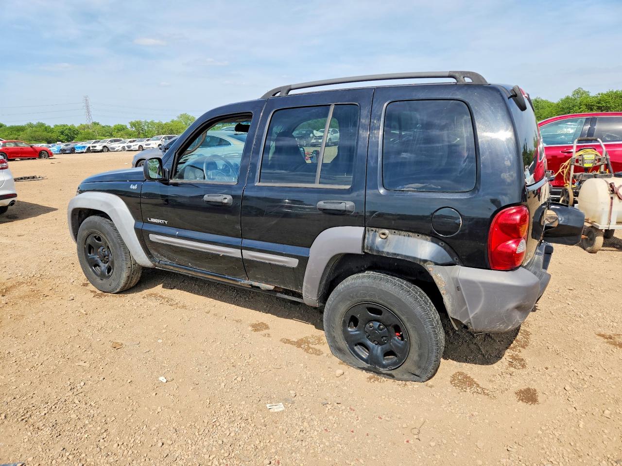2004 Jeep Liberty Sport Black vin: 1J4GL48K54W158155